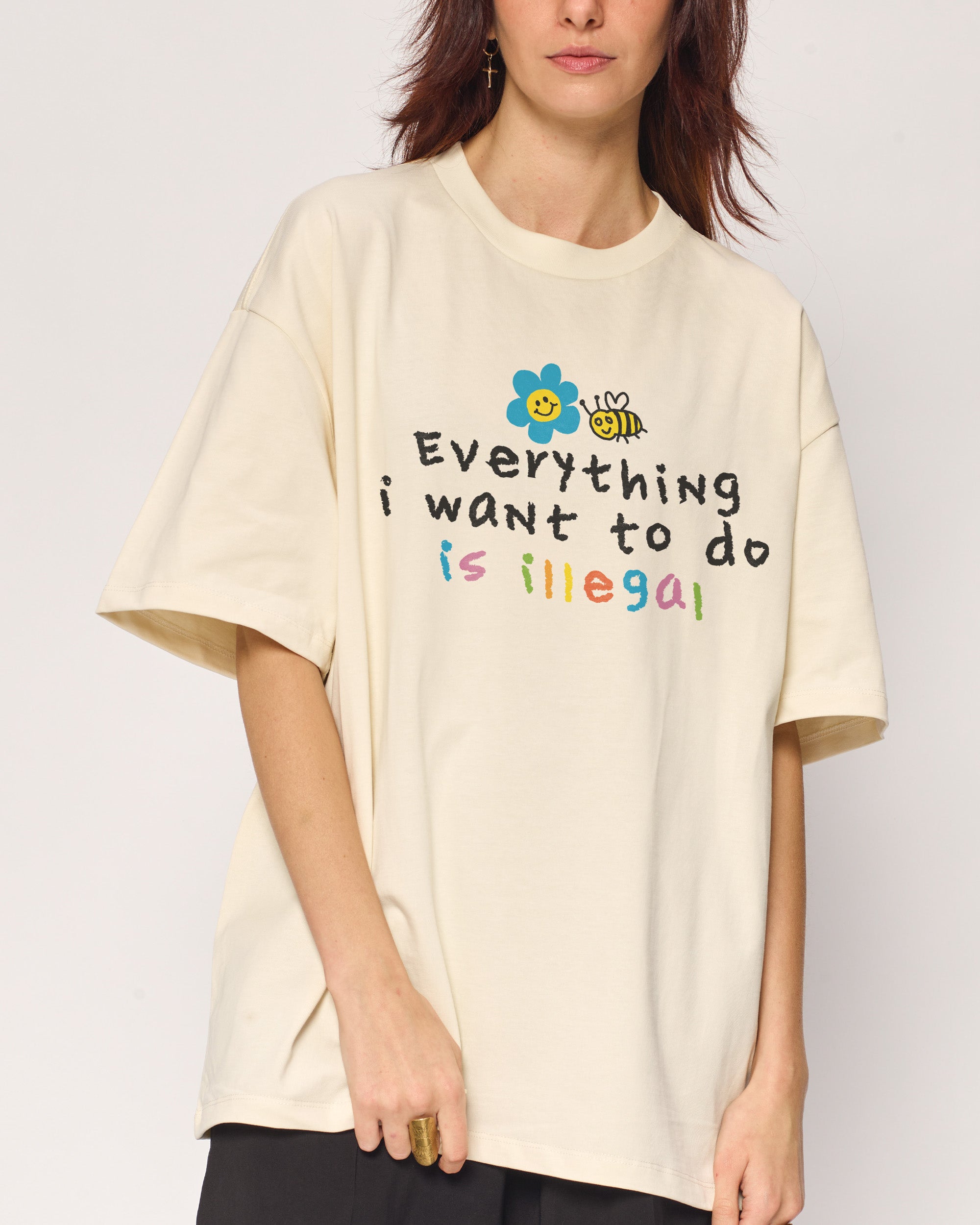 Everything is Illegal Oversized Tee Australia Threadheads Online