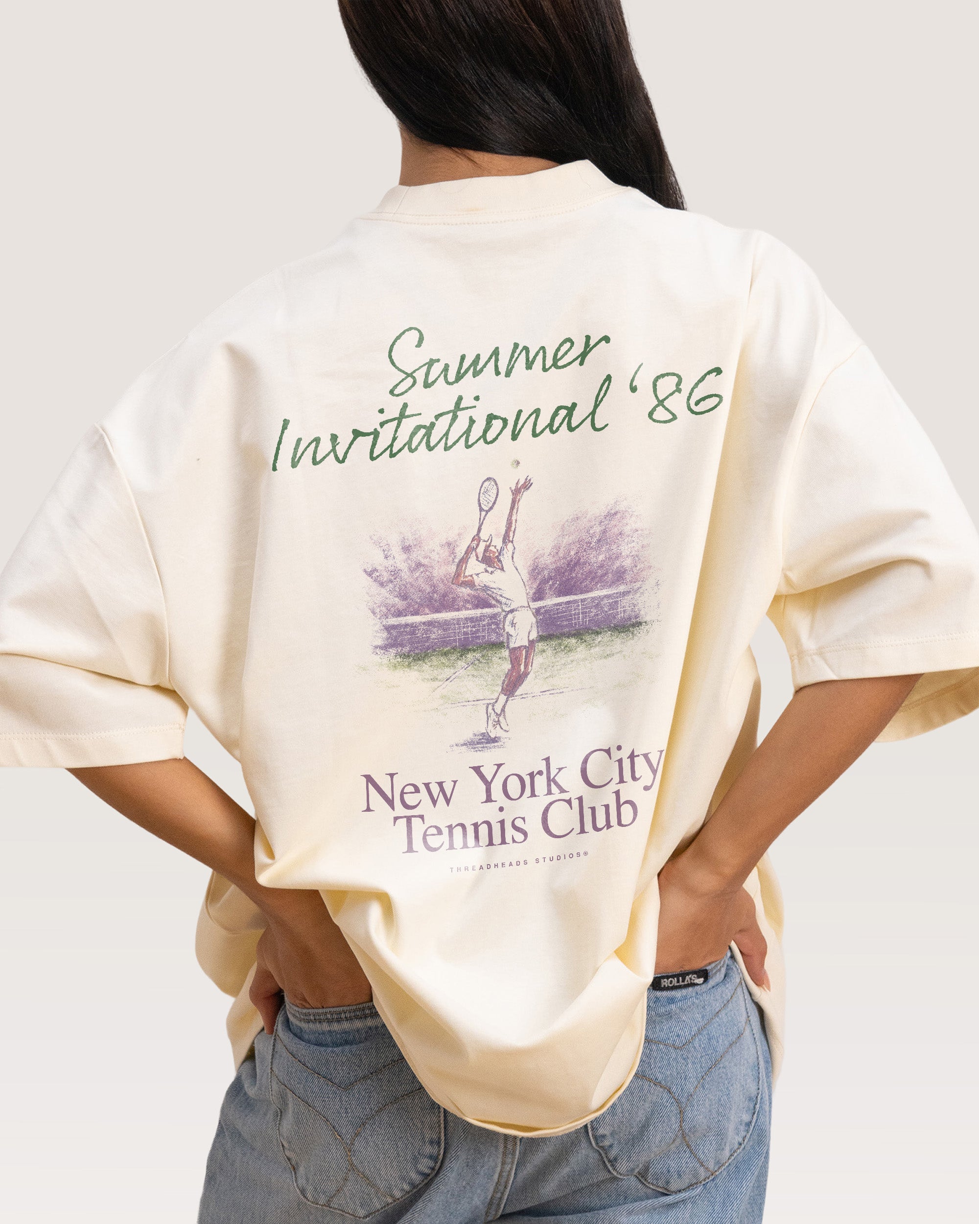 NYC Tennis Club Natural Oversized Tee