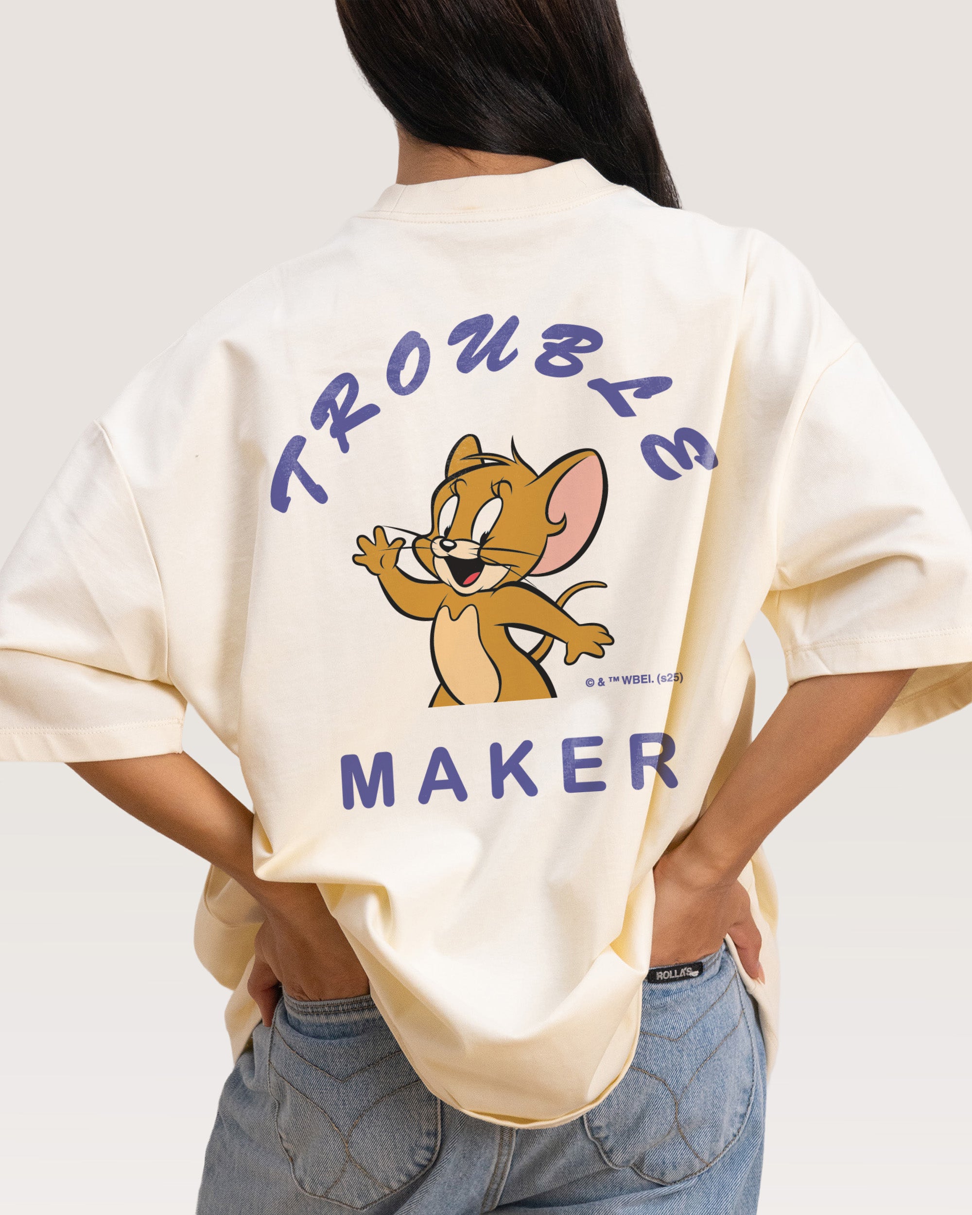 Troublesome Jerry Natural Oversized Tee