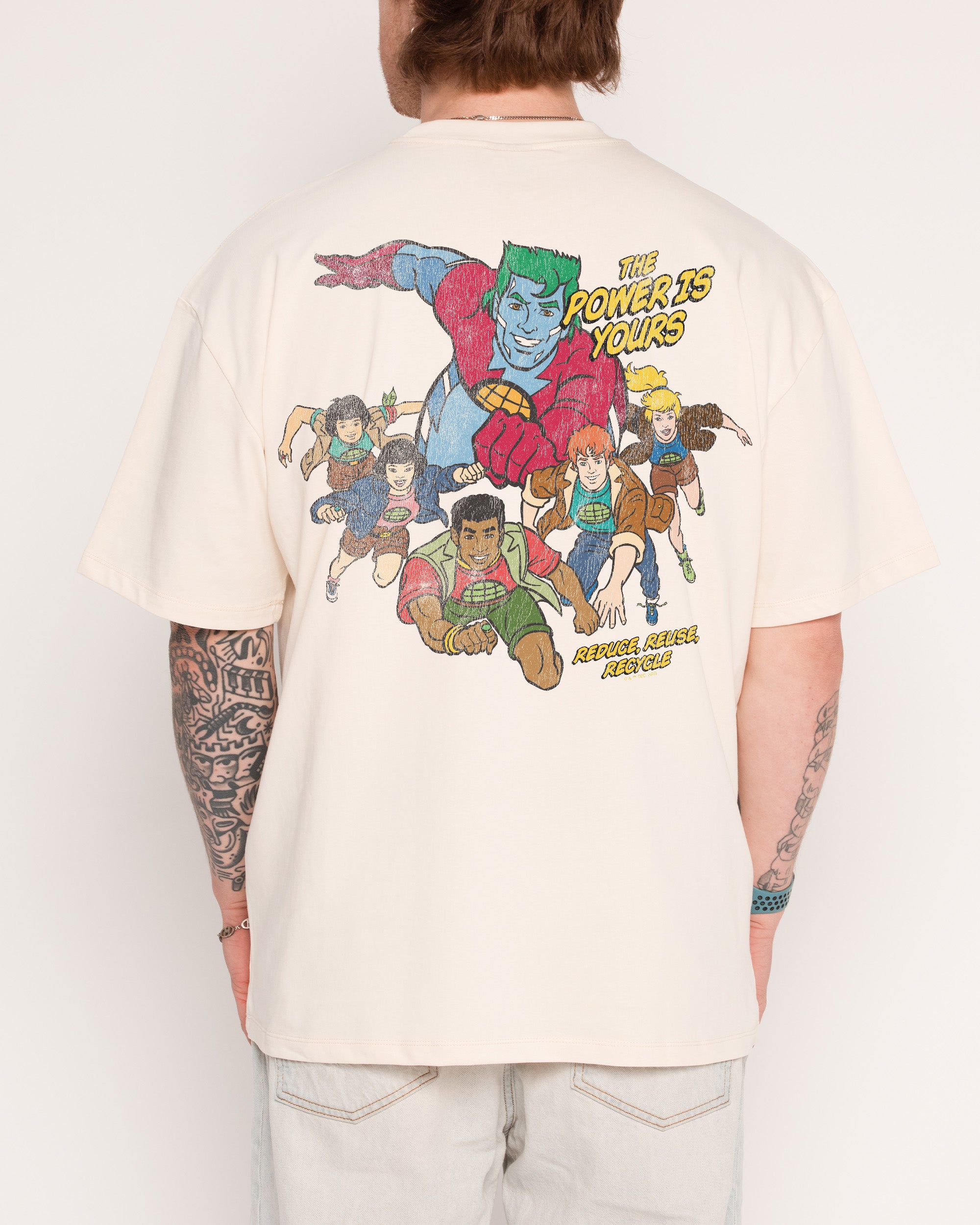 The Power Is Yours Natural Oversized Tee