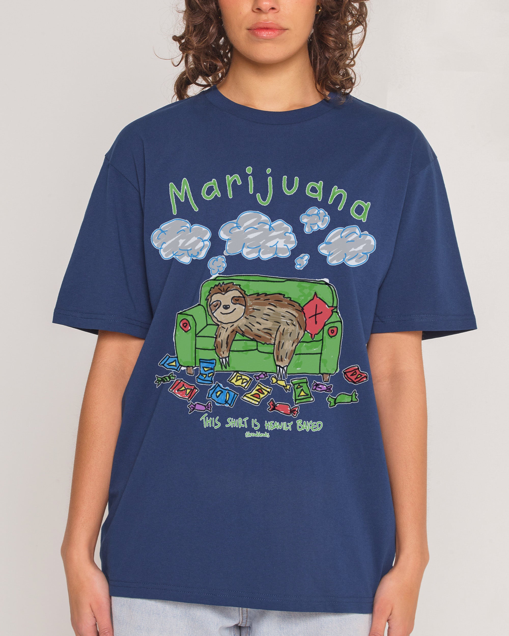 Marijuana Navy T-Shirt
