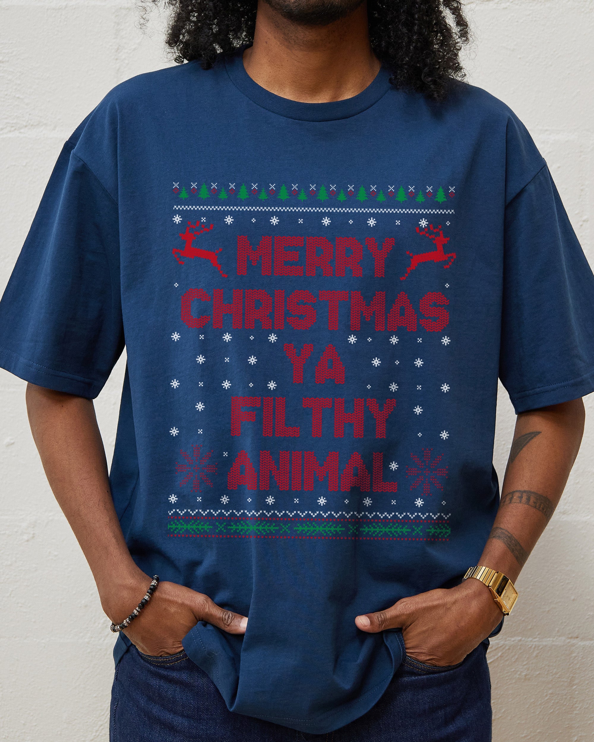 Merry Christmas Ya Filthy Animals T-Shirt Australia Online