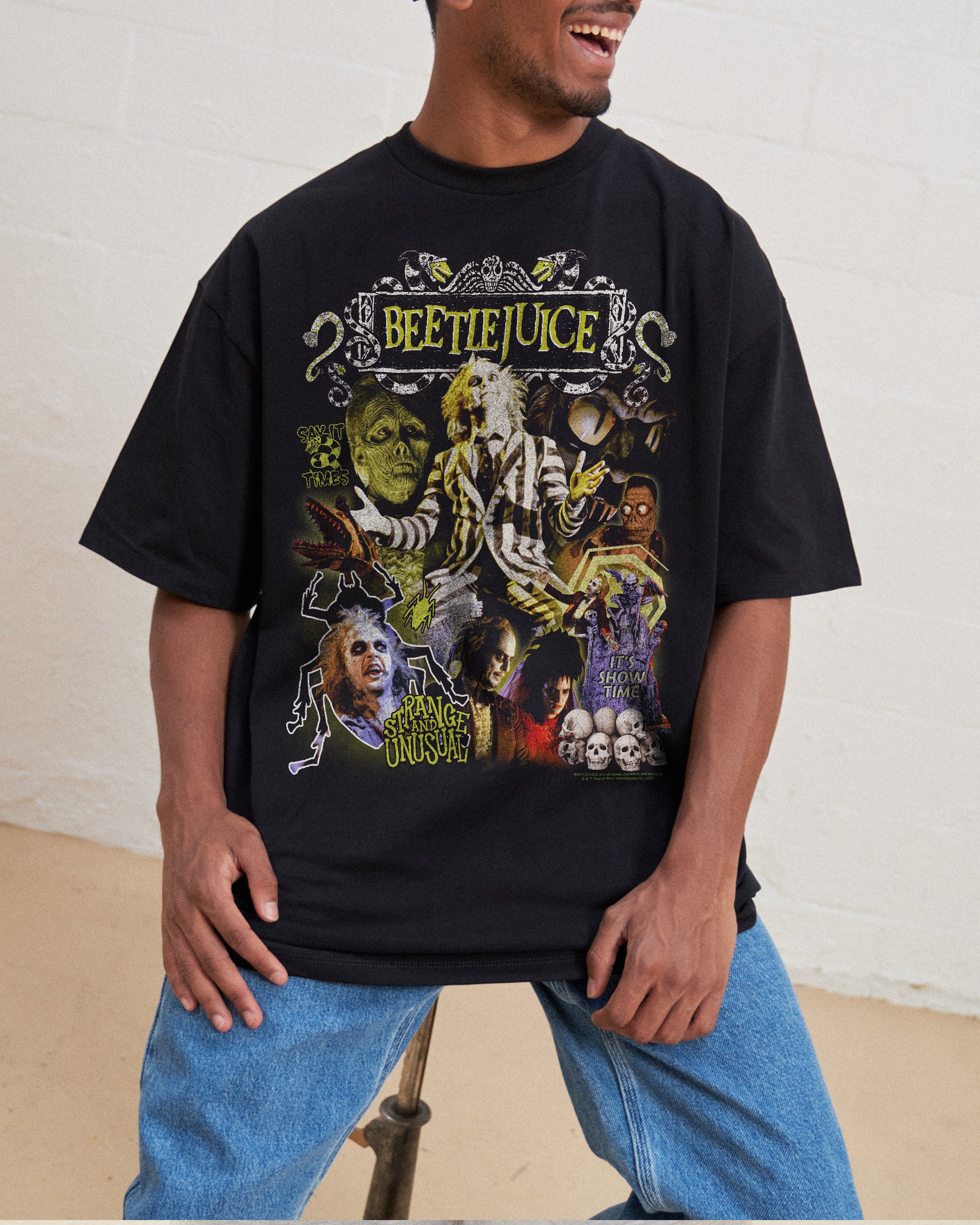 Beetlejuice Vintage Oversized Tee Australia Online