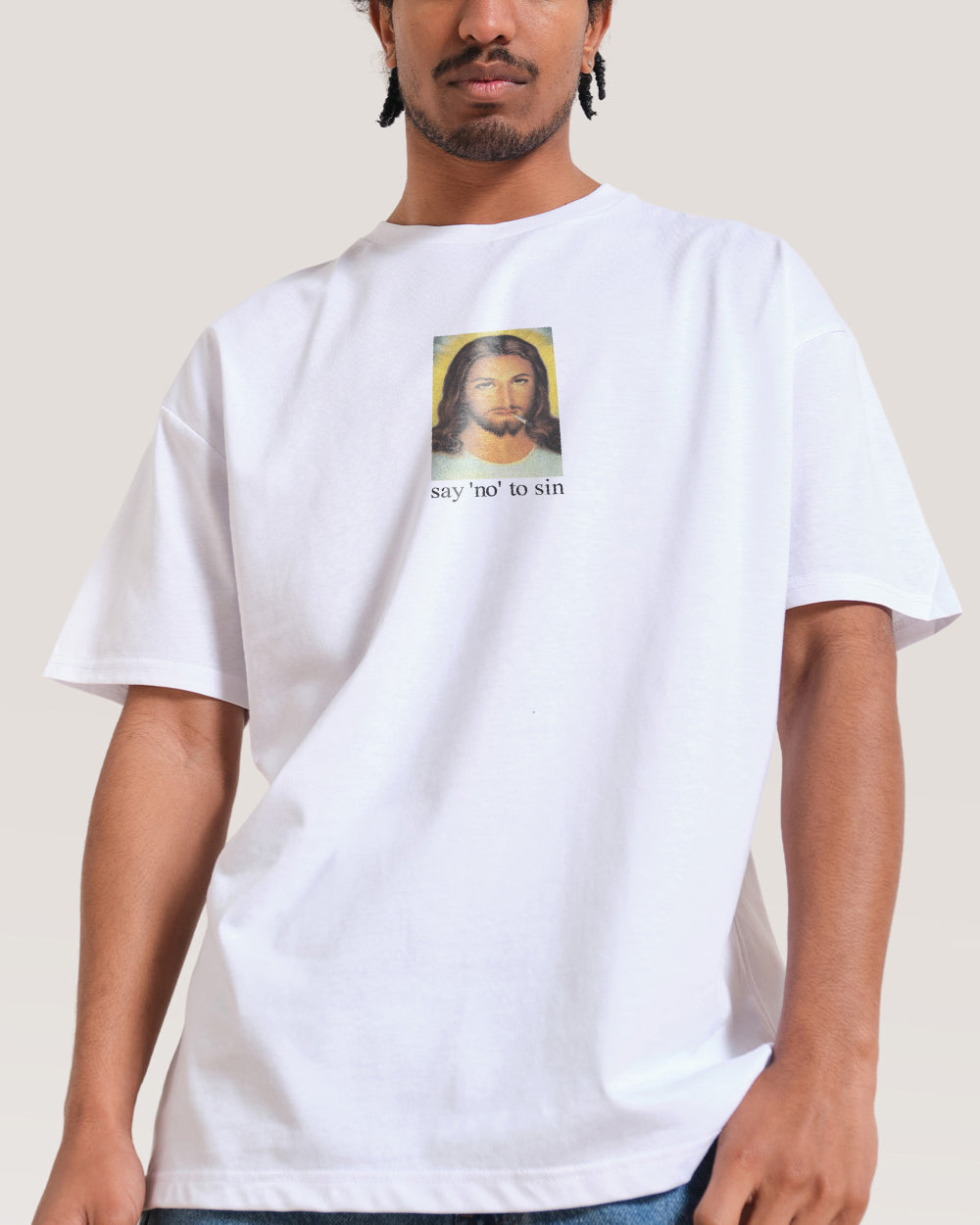 Say No to Sin Oversized Tee Threadheads Australia Online