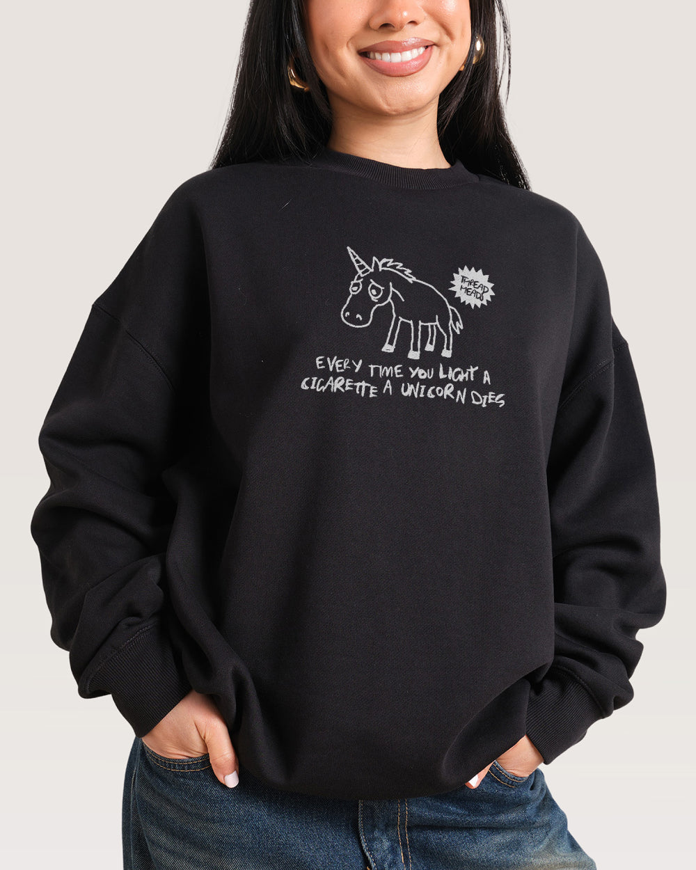 Sad Unicorn Sweatshirt Threadheads Australia Online
