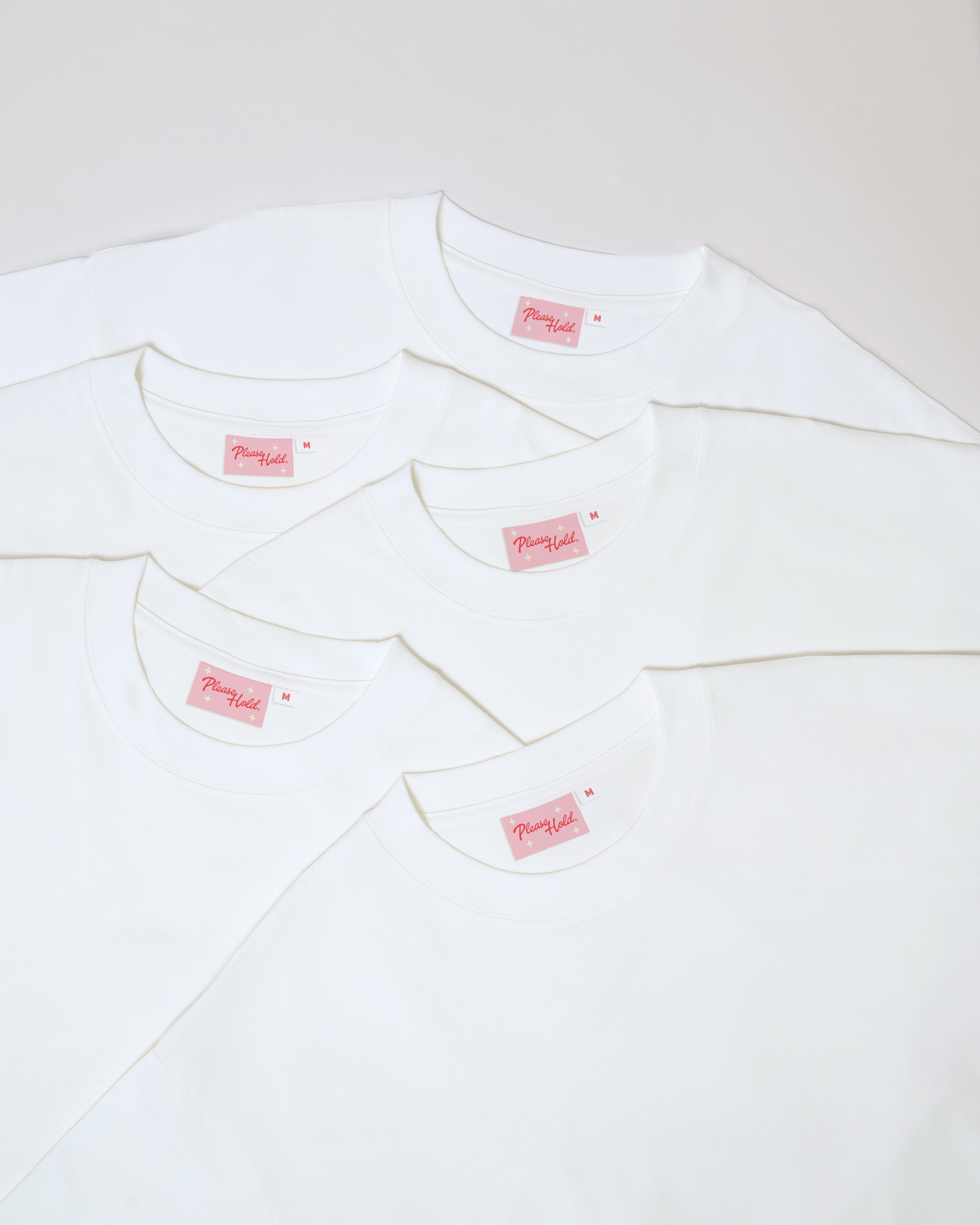 Boxy Crop Tee 5-Pack: White