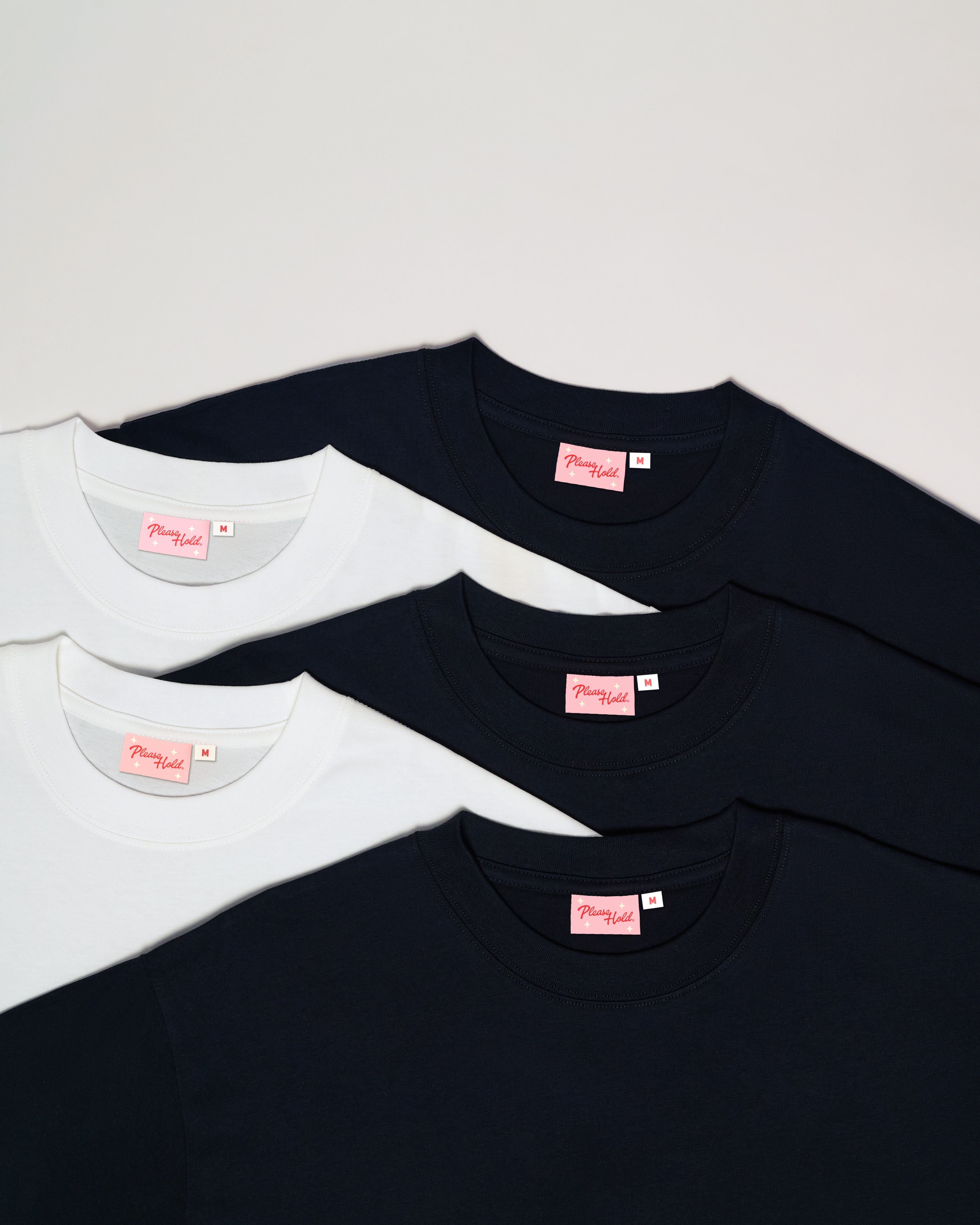 Boxy Crop Tee 5-Pack: Black, White