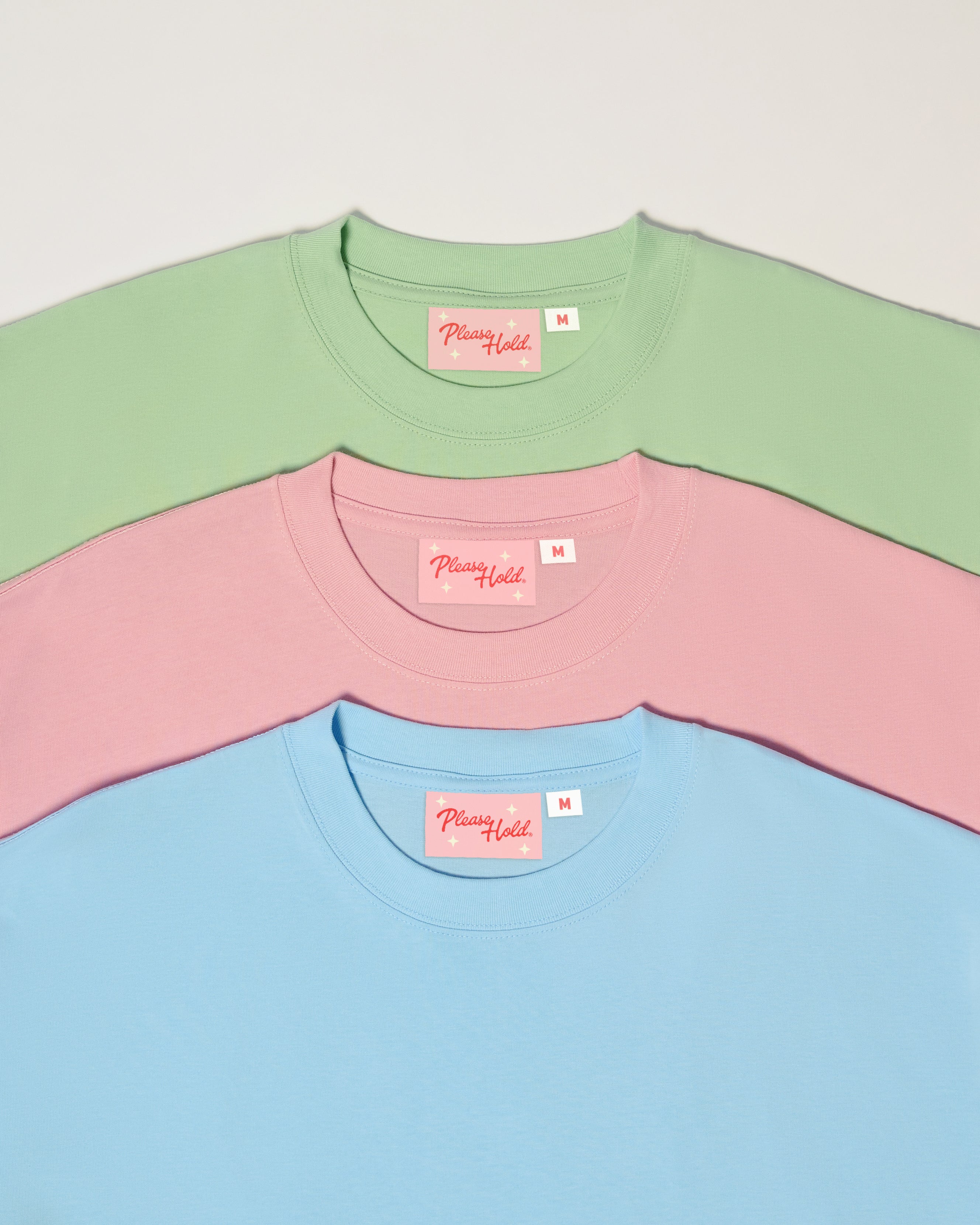 Boxy Crop Tee 3-Pack: Pistachio, Pink, Pale Blue