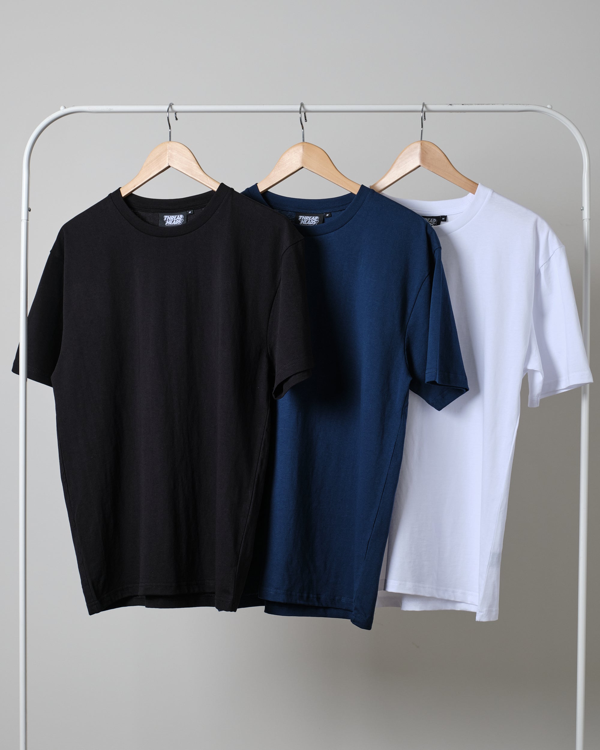 Blank T Shirt 3 Pack Black Navy White