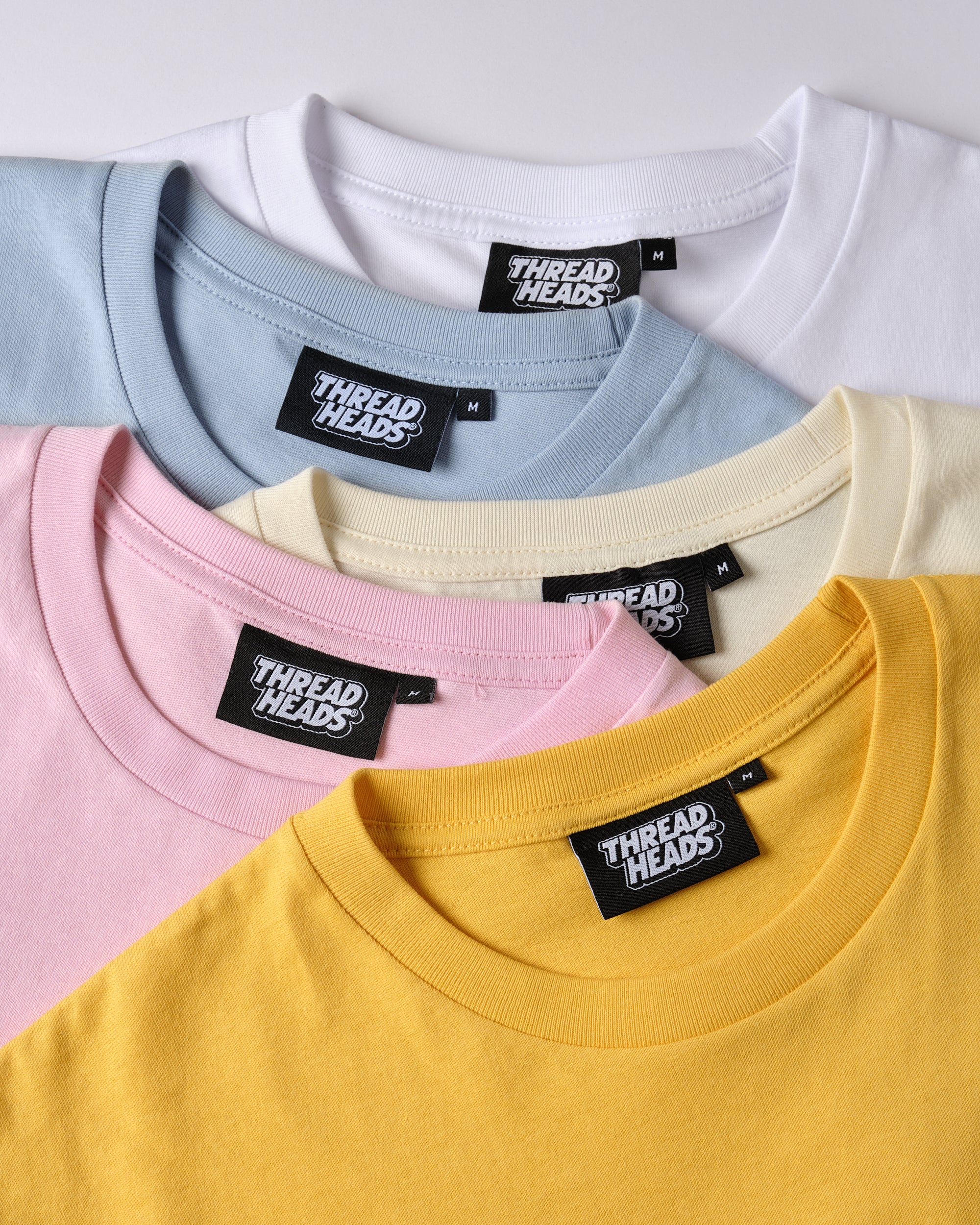 Classic Tee 5-Pack: Yellow, Pink, Natural, Pale Blue, White Australia Online