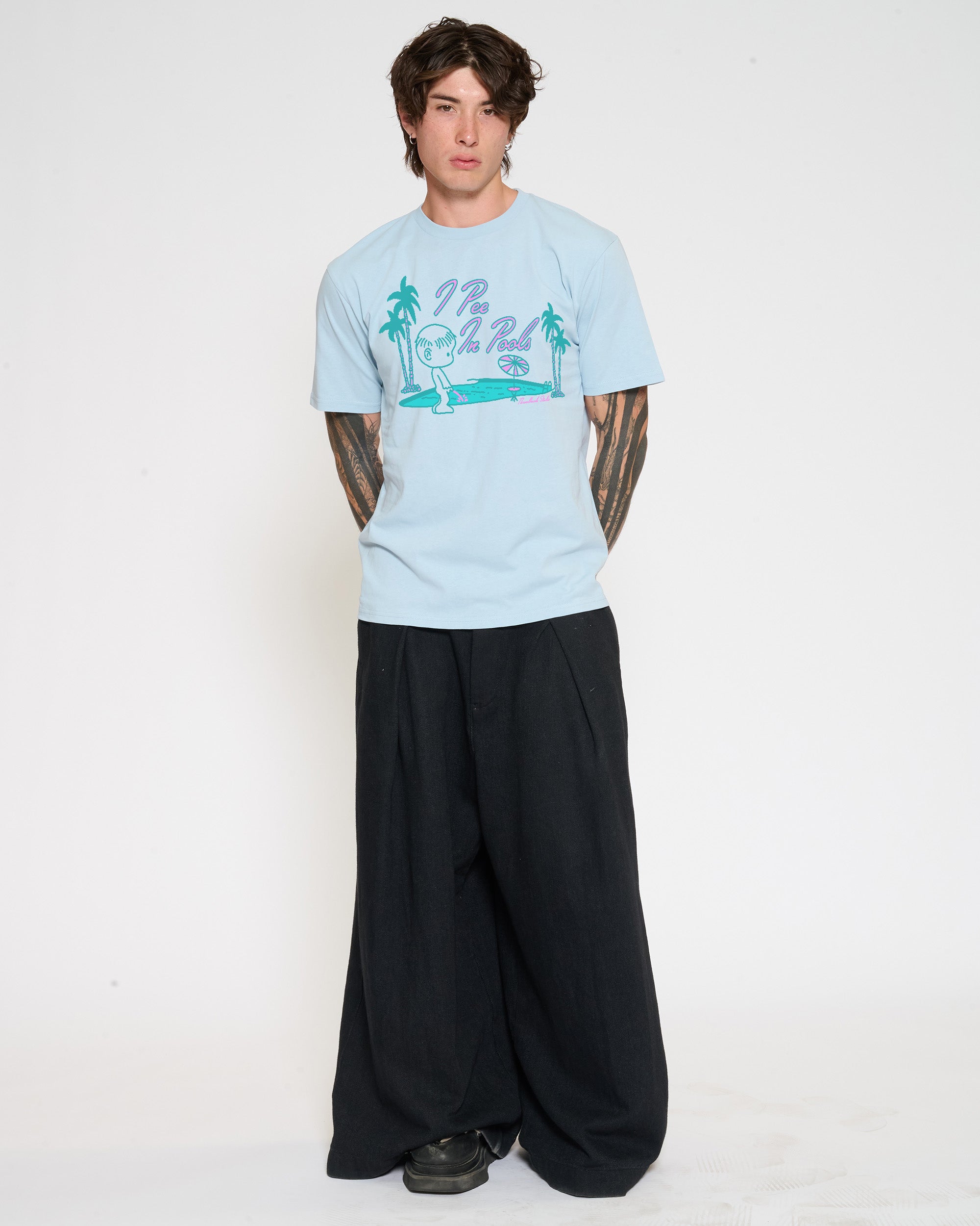 I Pee In Pools Pale Blue T-Shirt