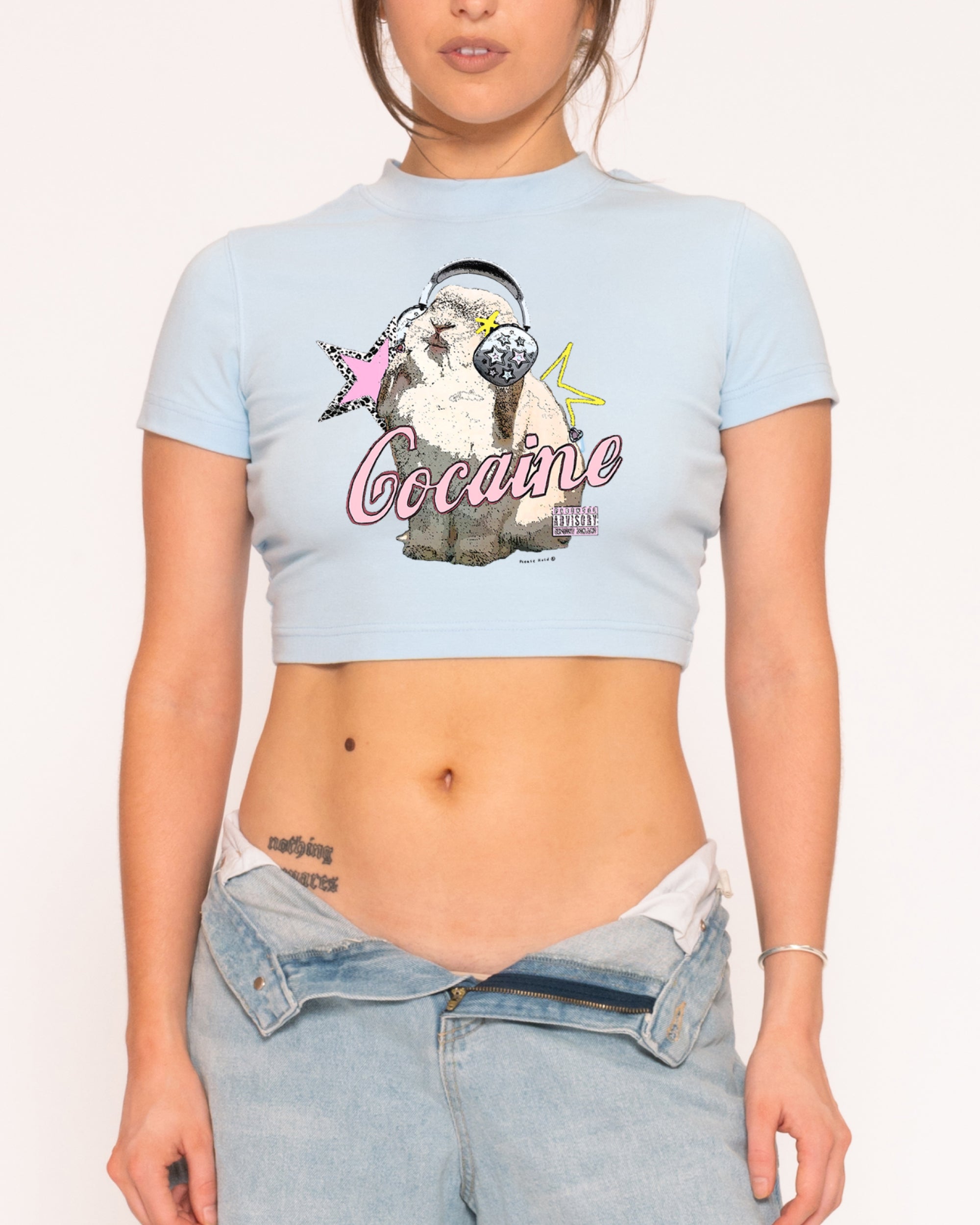 Euphoria Bunny Blue Baby Tee