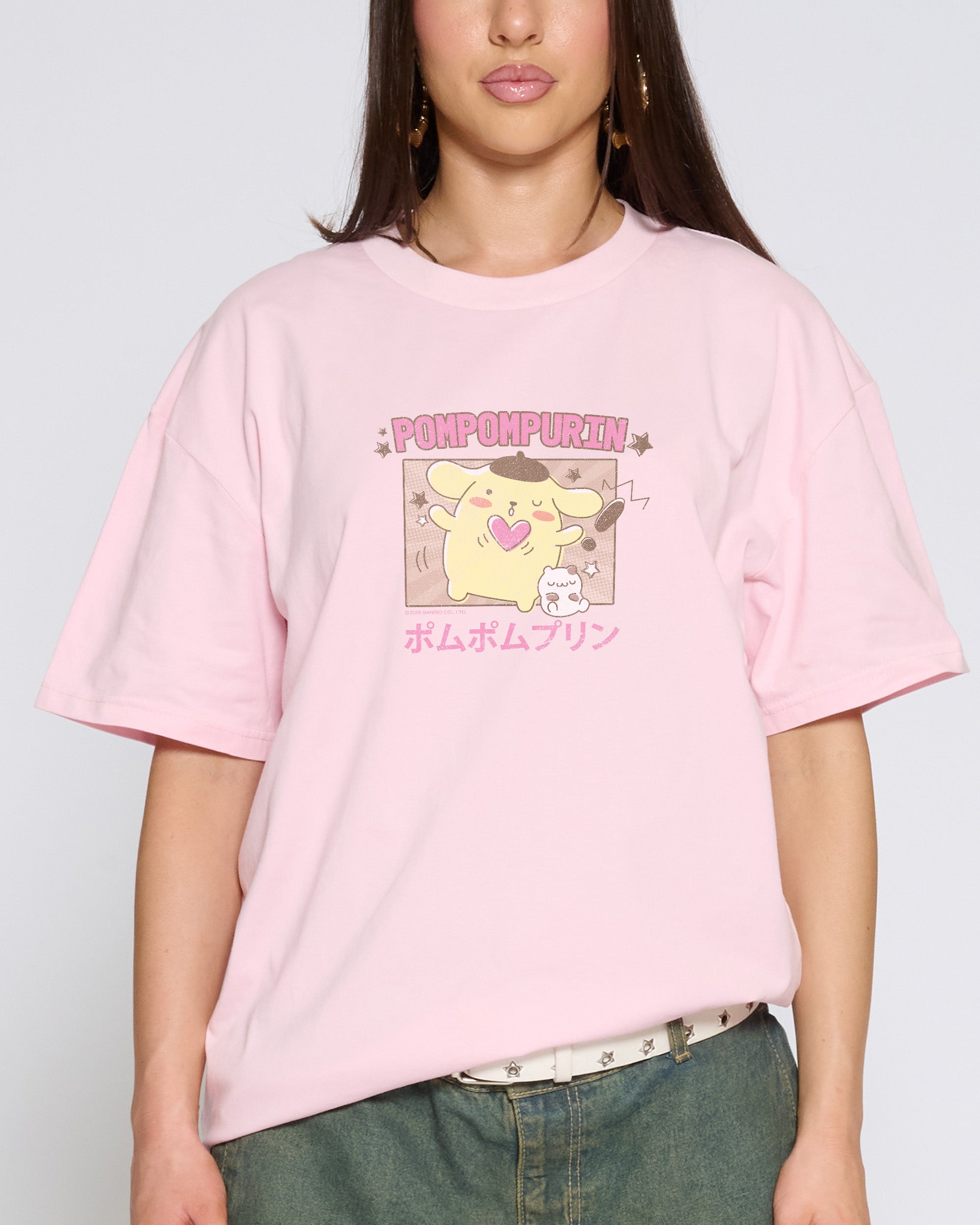 Pompompurin Kawaii T-Shirt Official Hello Kitty and Friends collab Threadheads