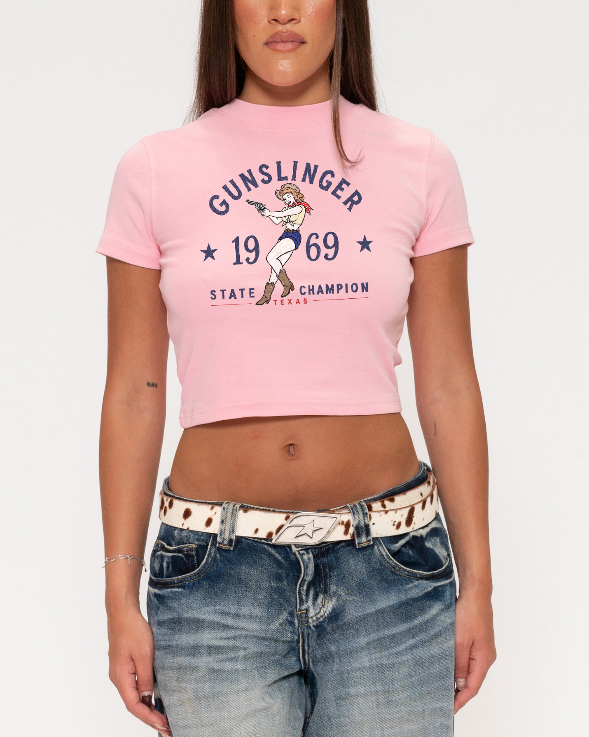 Gunslinger Pink Baby Tee
