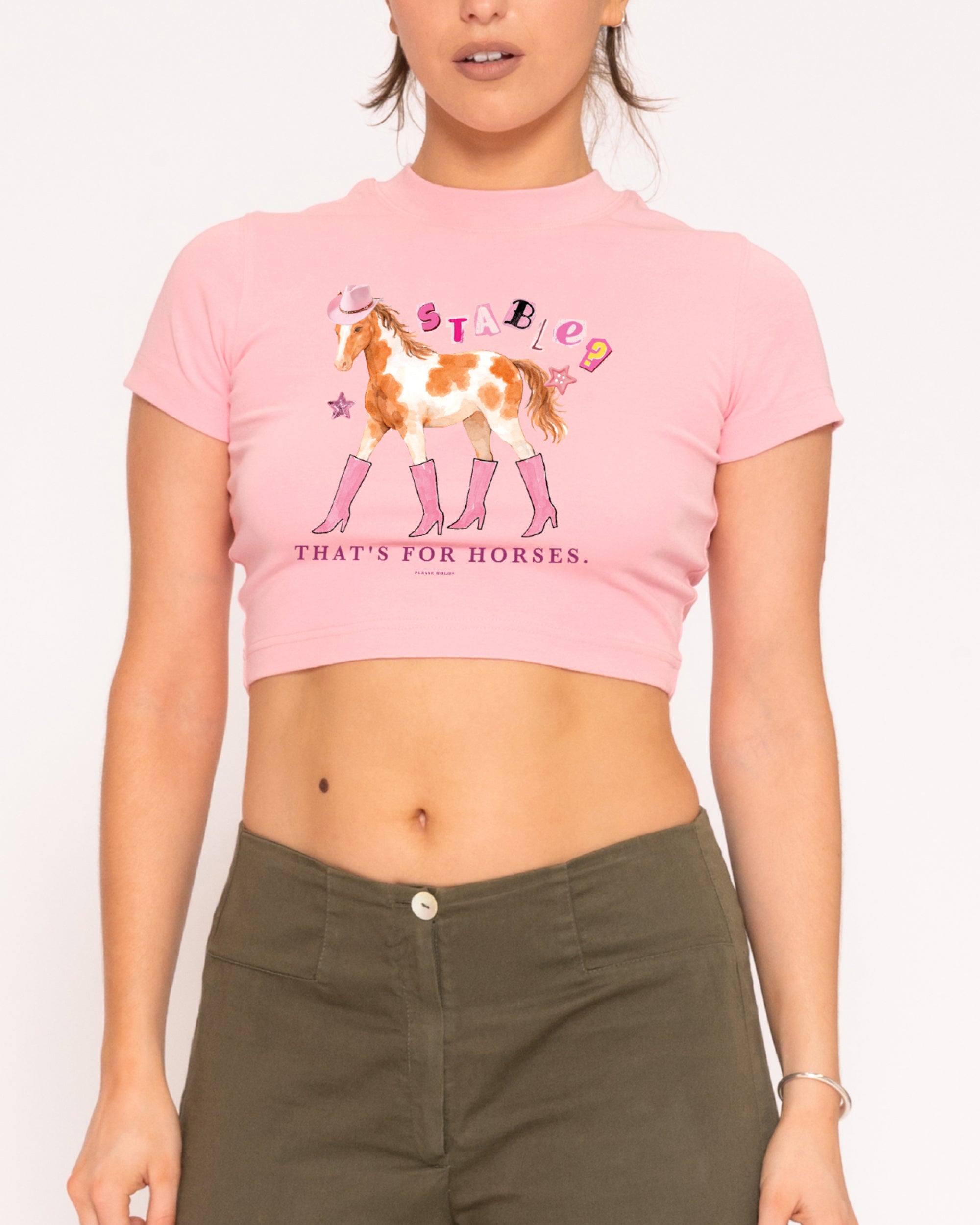 Stable? That's For Horses Pink Baby Tee
