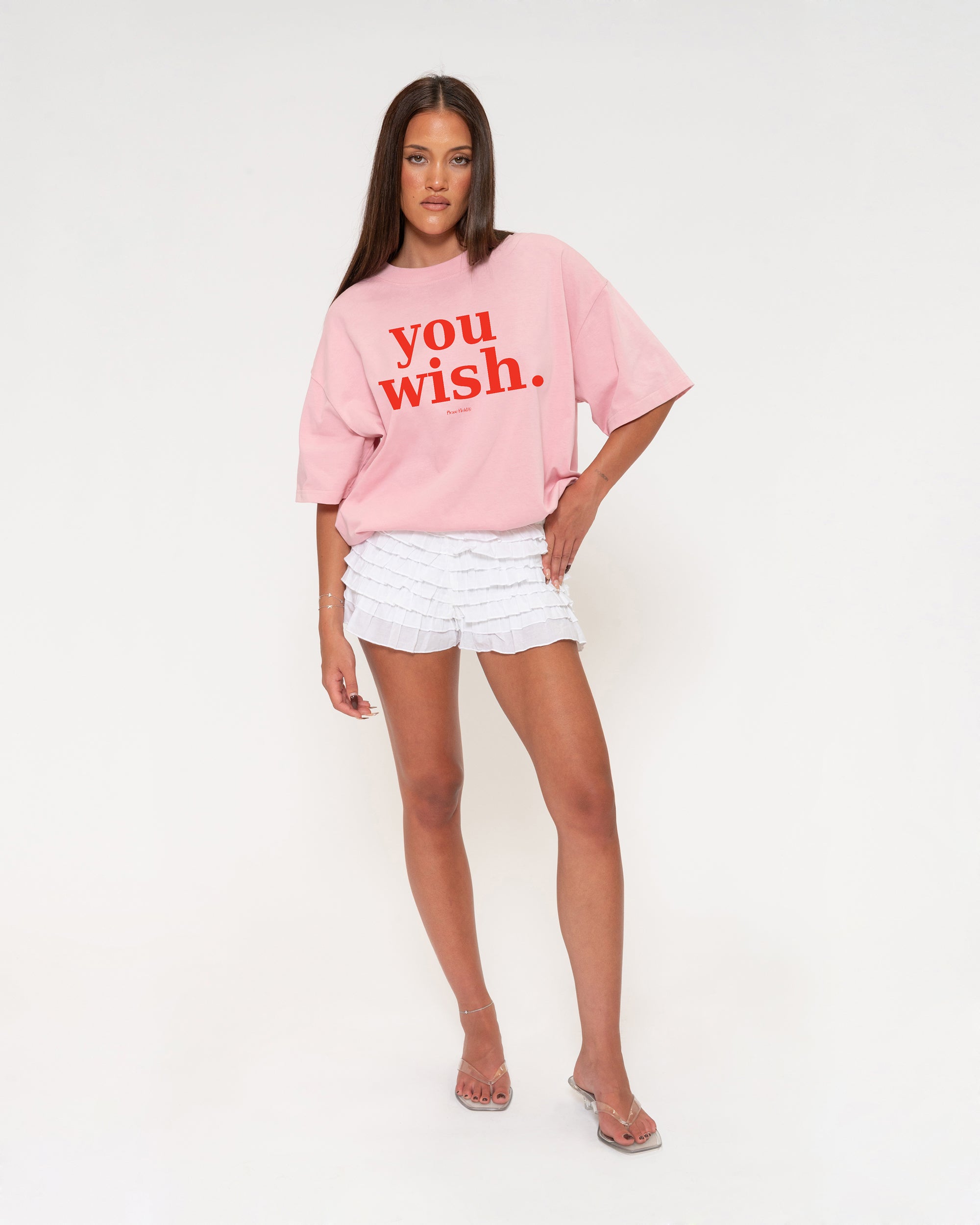 You Wish Pink Boxy Crop Tee
