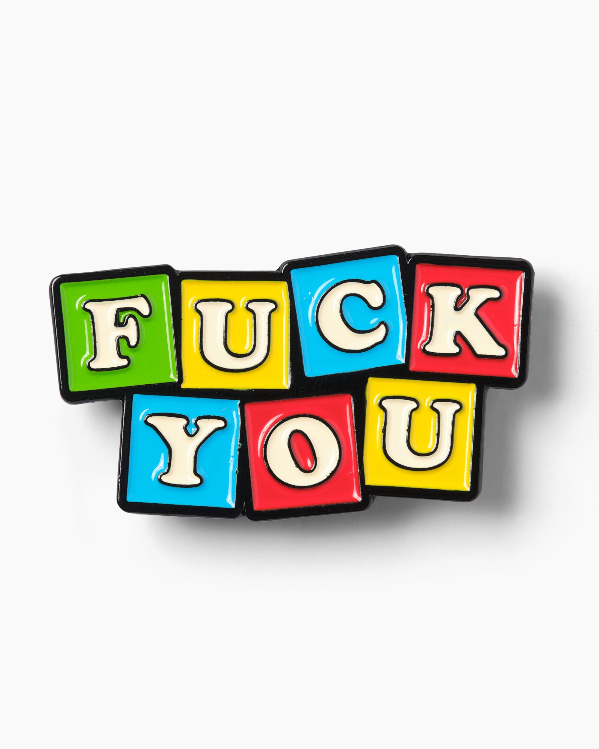 Fuck You Blocks Enamel Pin Australia Online