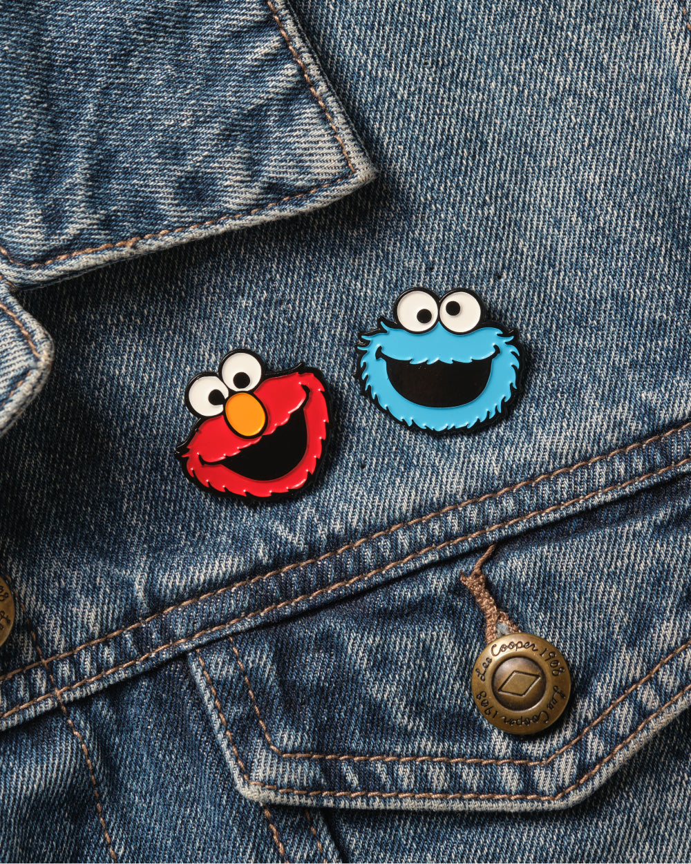 Cookie Monster Face Enamel Pin | Threadheads Exclusive