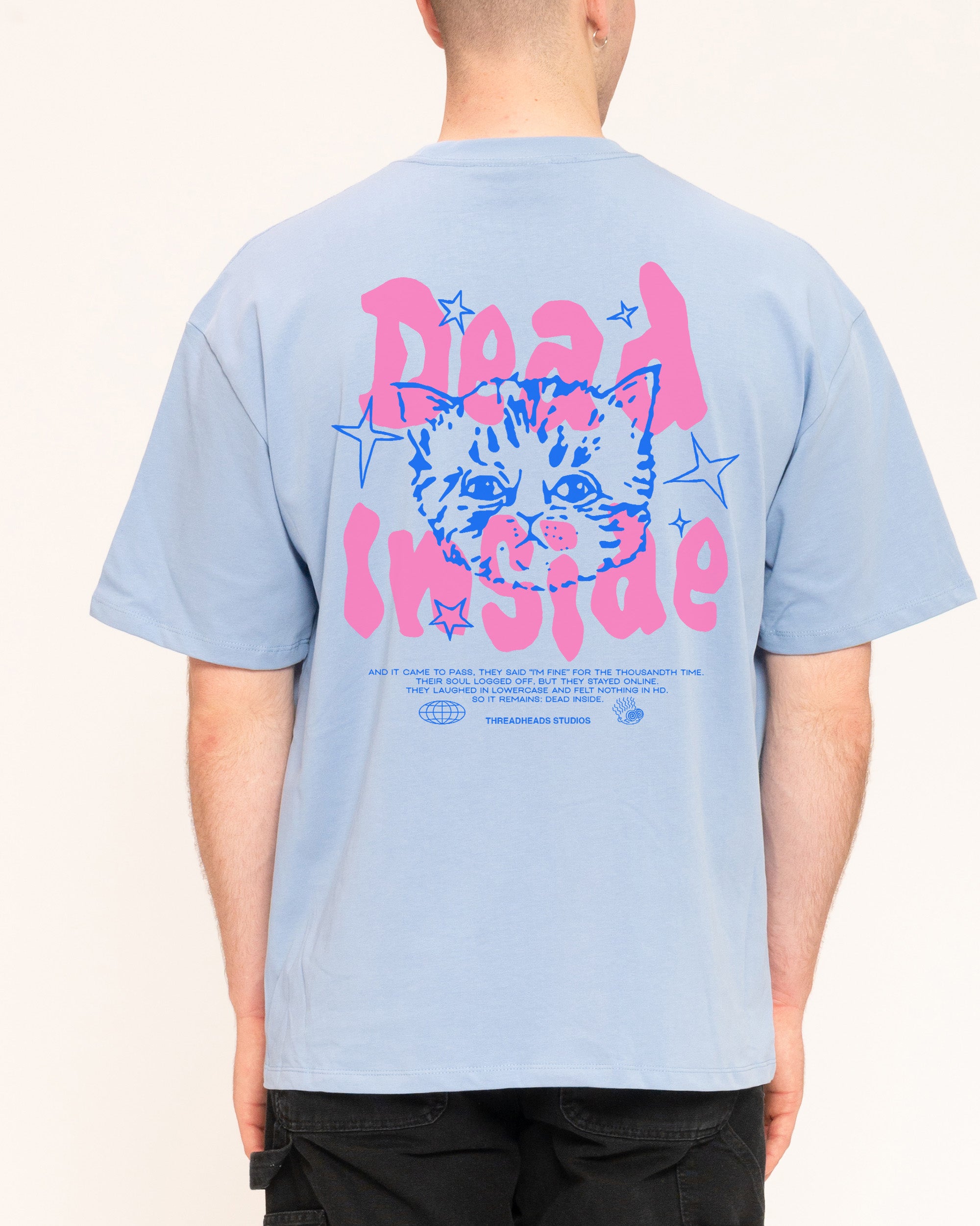 Dead Inside 26 Powder Blue Oversized Tee