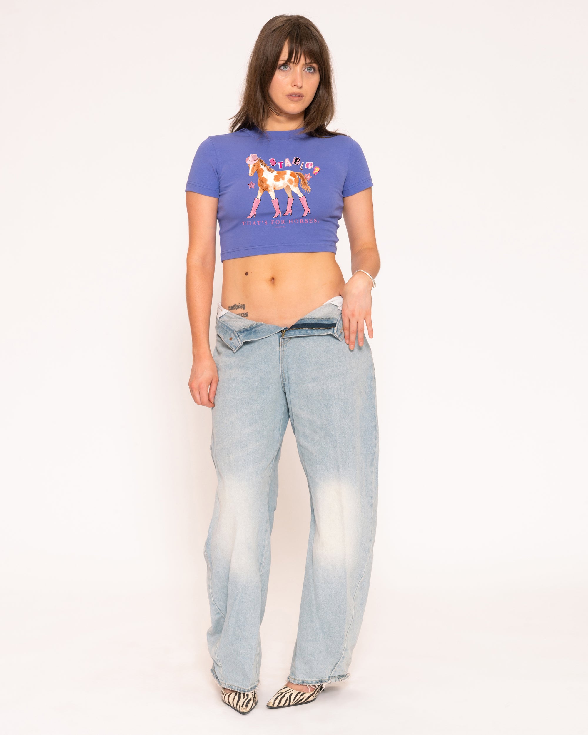 Stable? That's For Horses Purple Baby Tee