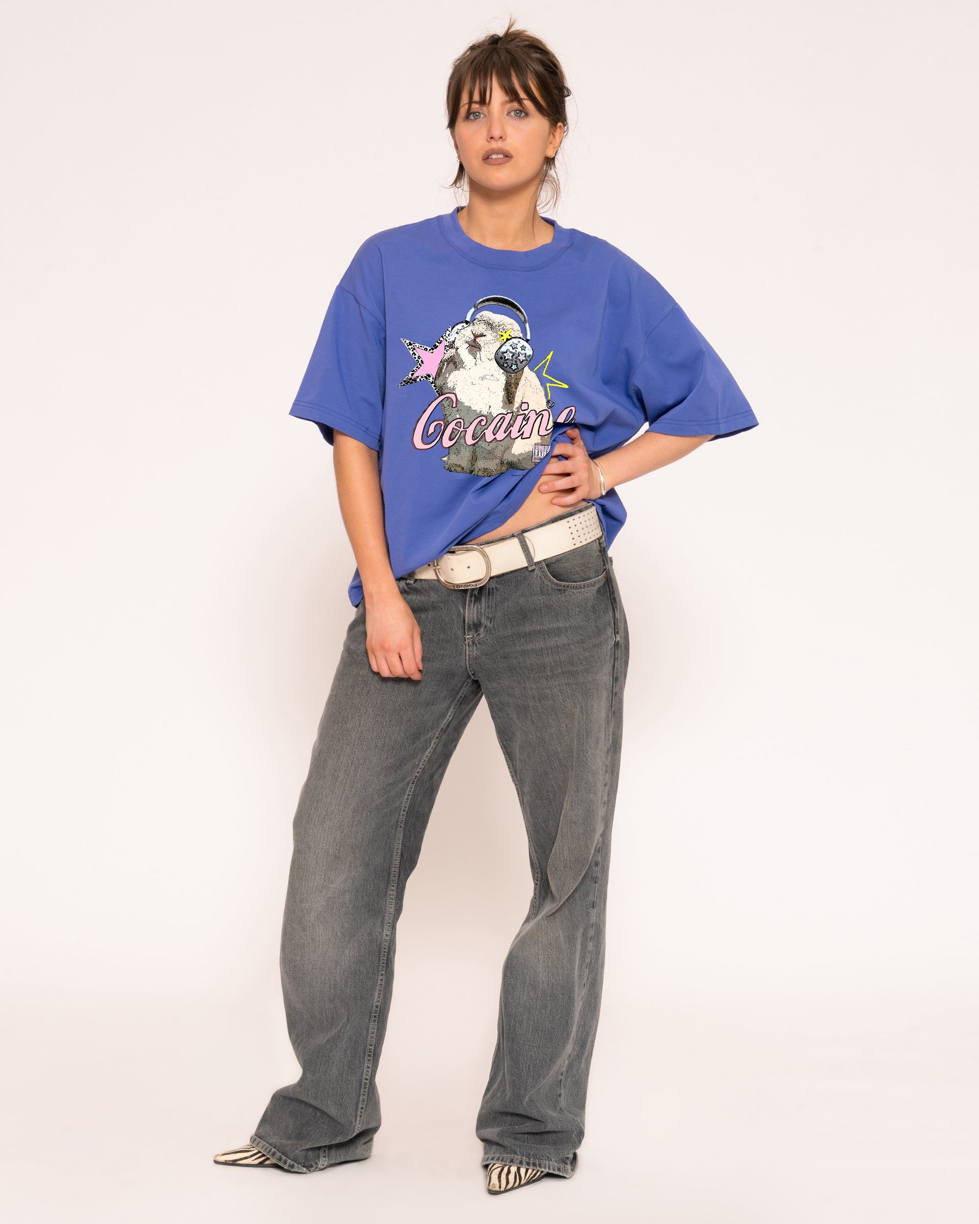 Euphoria Bunny Purple Boxy Crop Tee