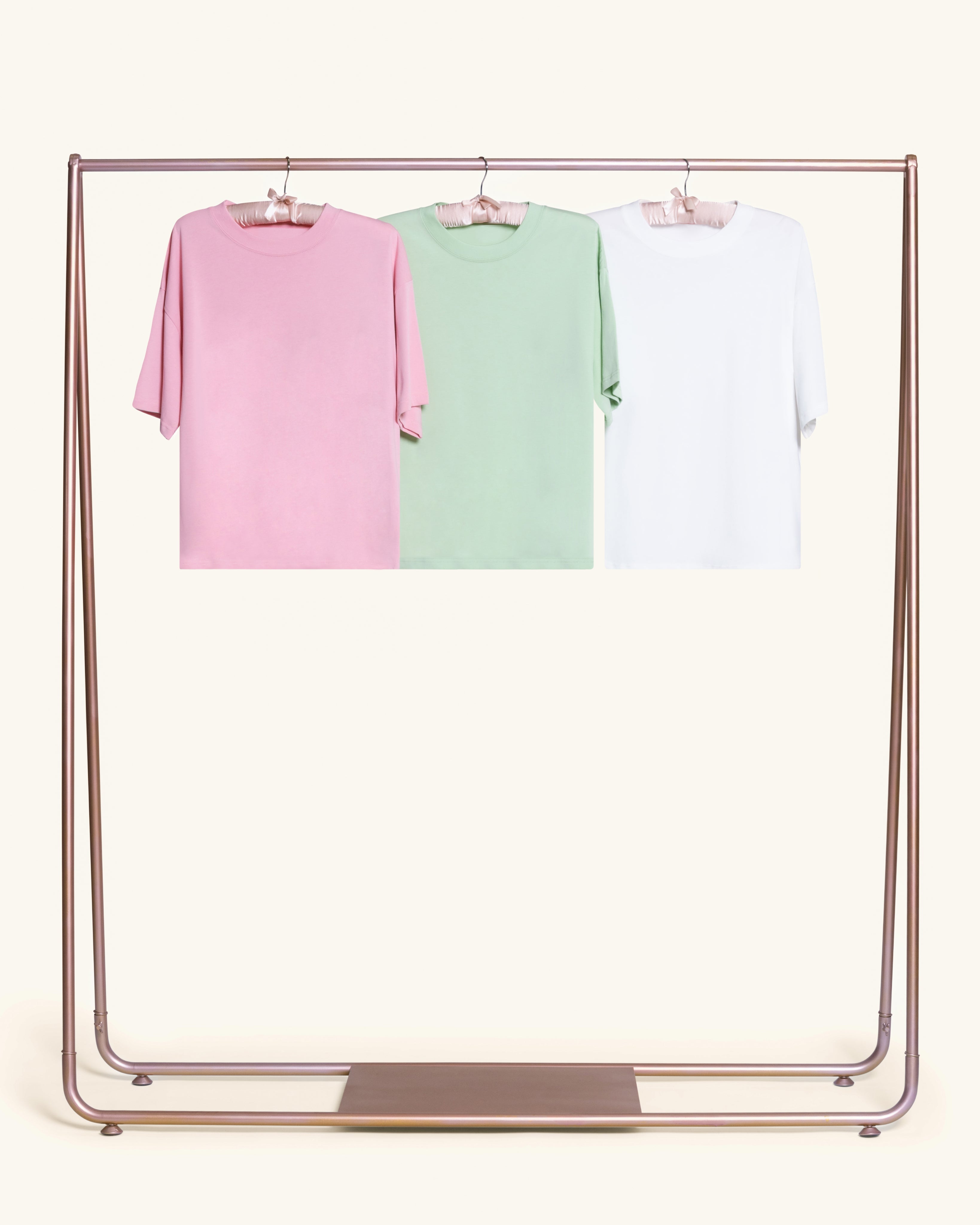 Boxy Crop Tee 3-Pack: White, Pink, Pistachio