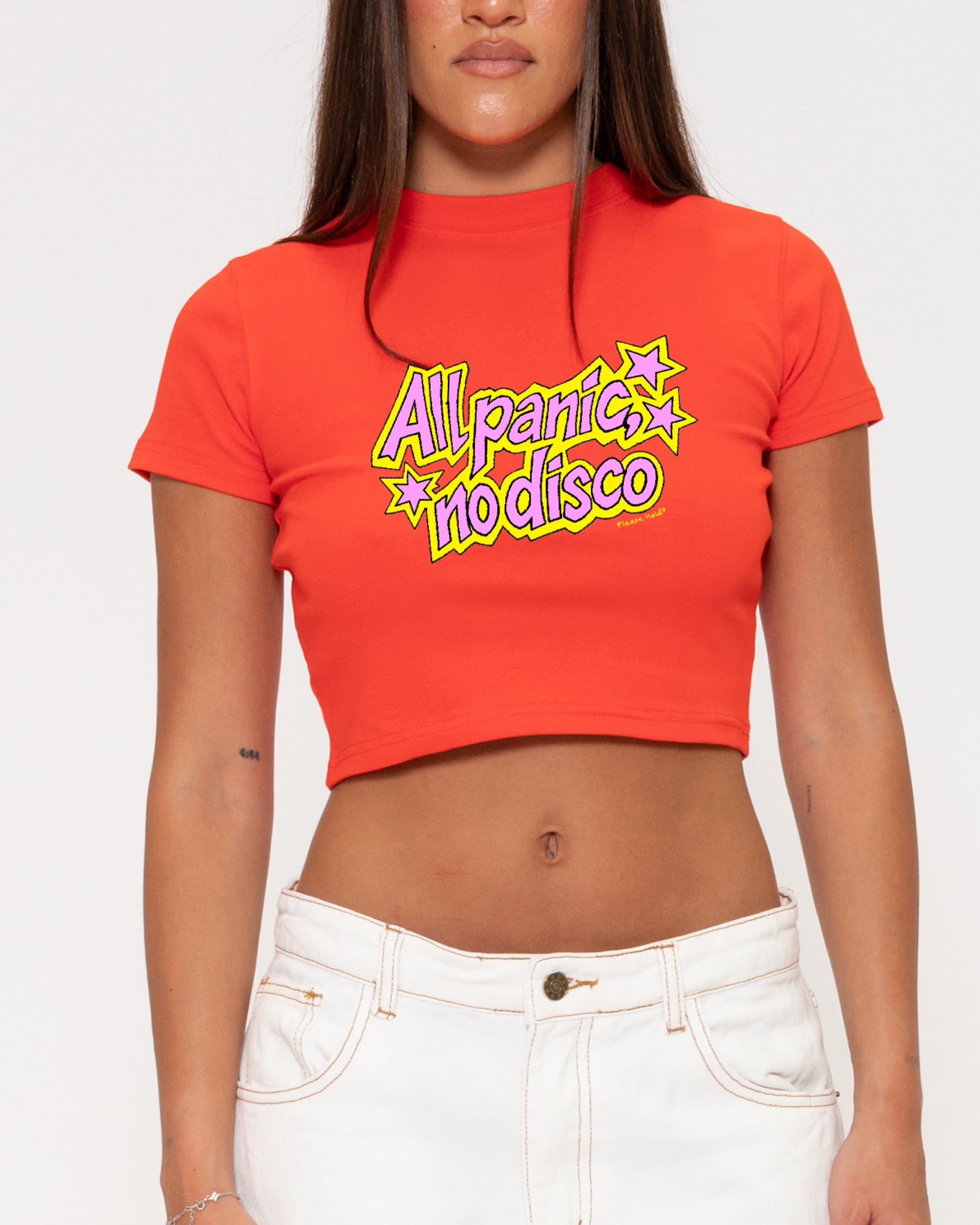 All Panic, No Disco Red Baby Tee