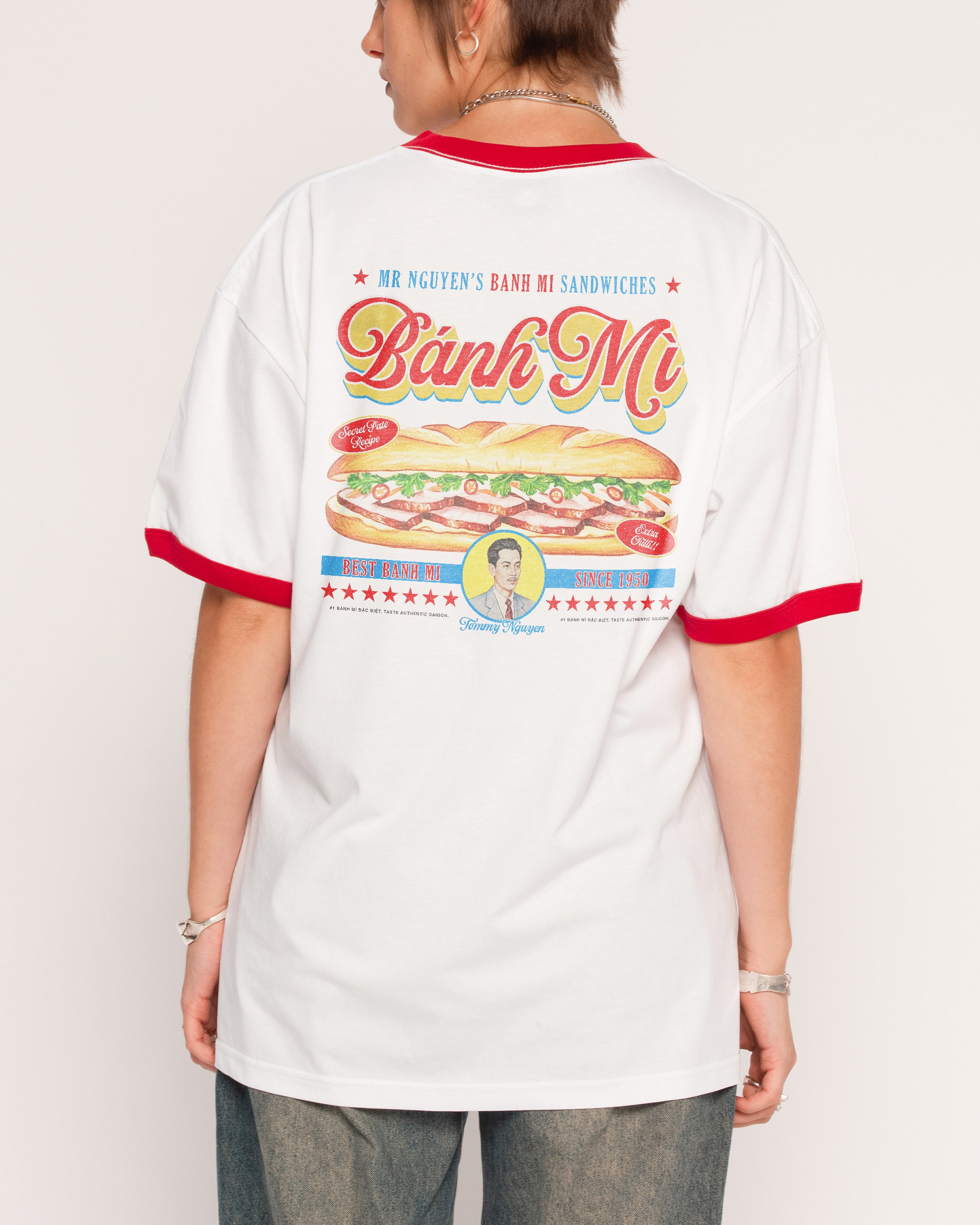 Mr Nguyen's Banh Mi's Red Ringer T-Shirt