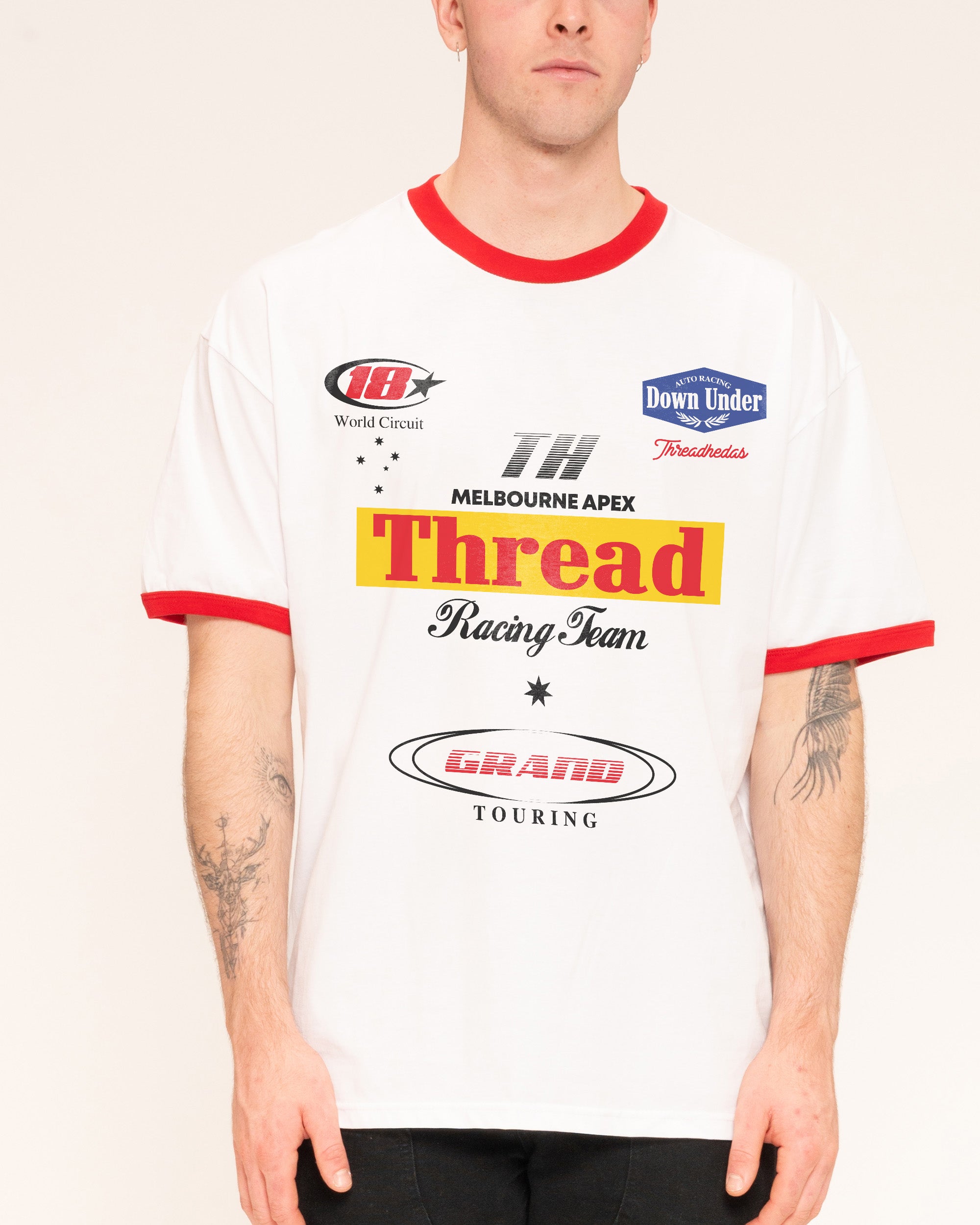 Down Under Apex Red Ringer T-Shirt