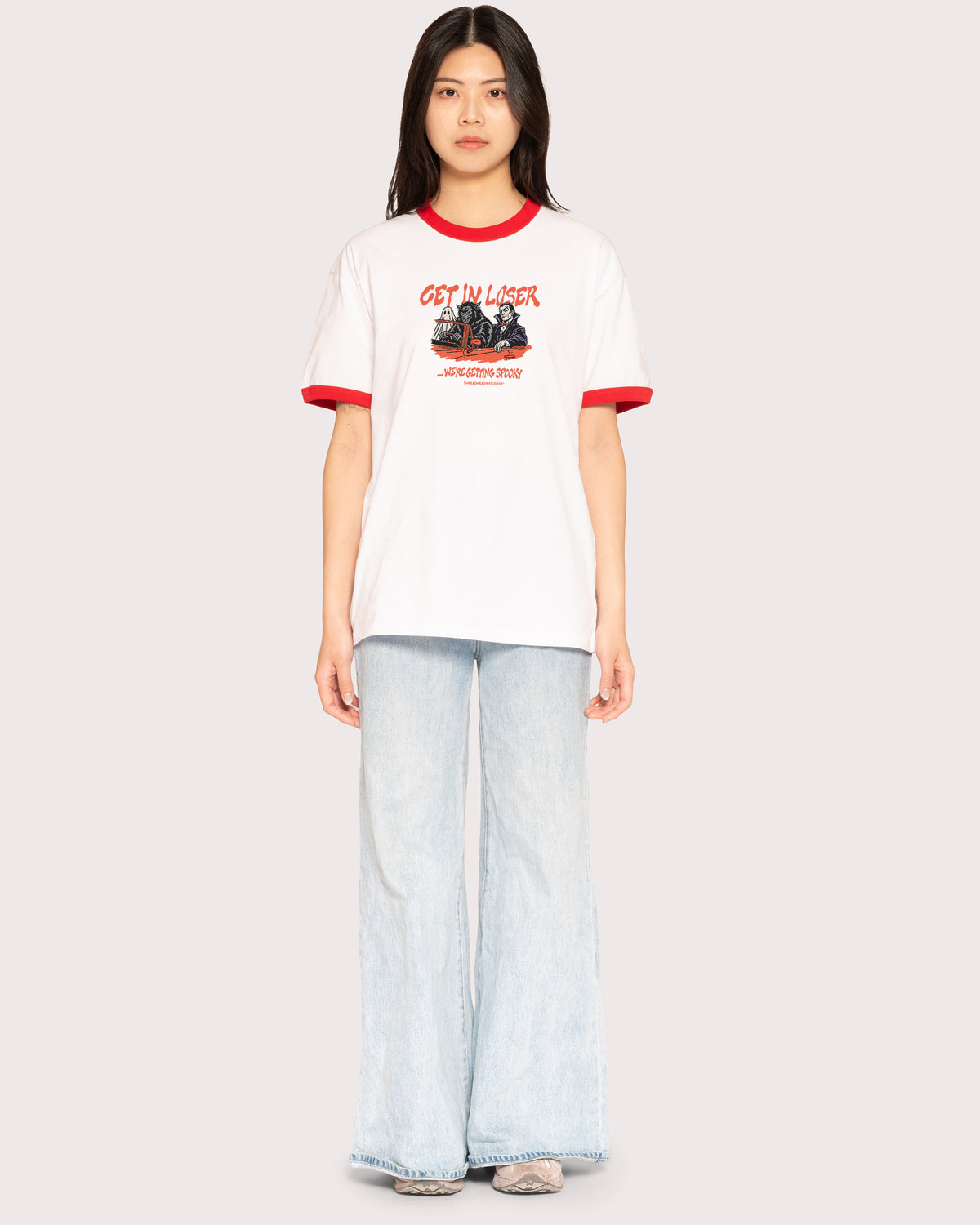 Get in Loser Red Ringer T-Shirt