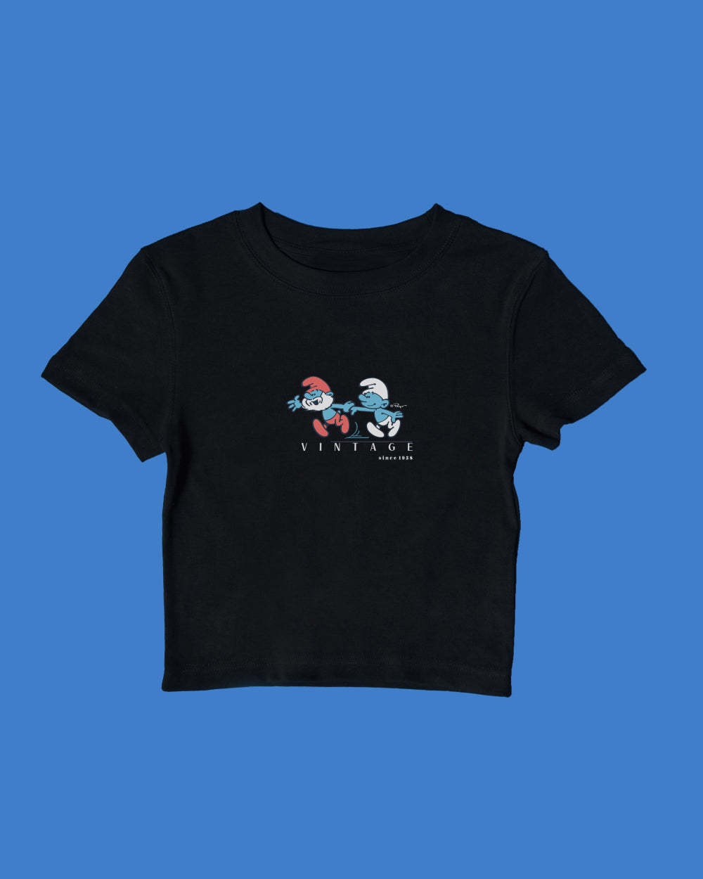 Call Me Papa Baby Tee Offical Smurfs x Threadheads Online