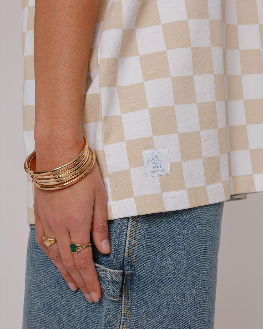 Smurf Check Oversized Tee