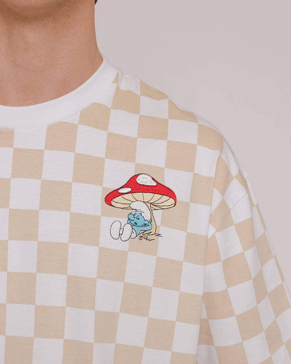 Smurf Check Oversized Tee