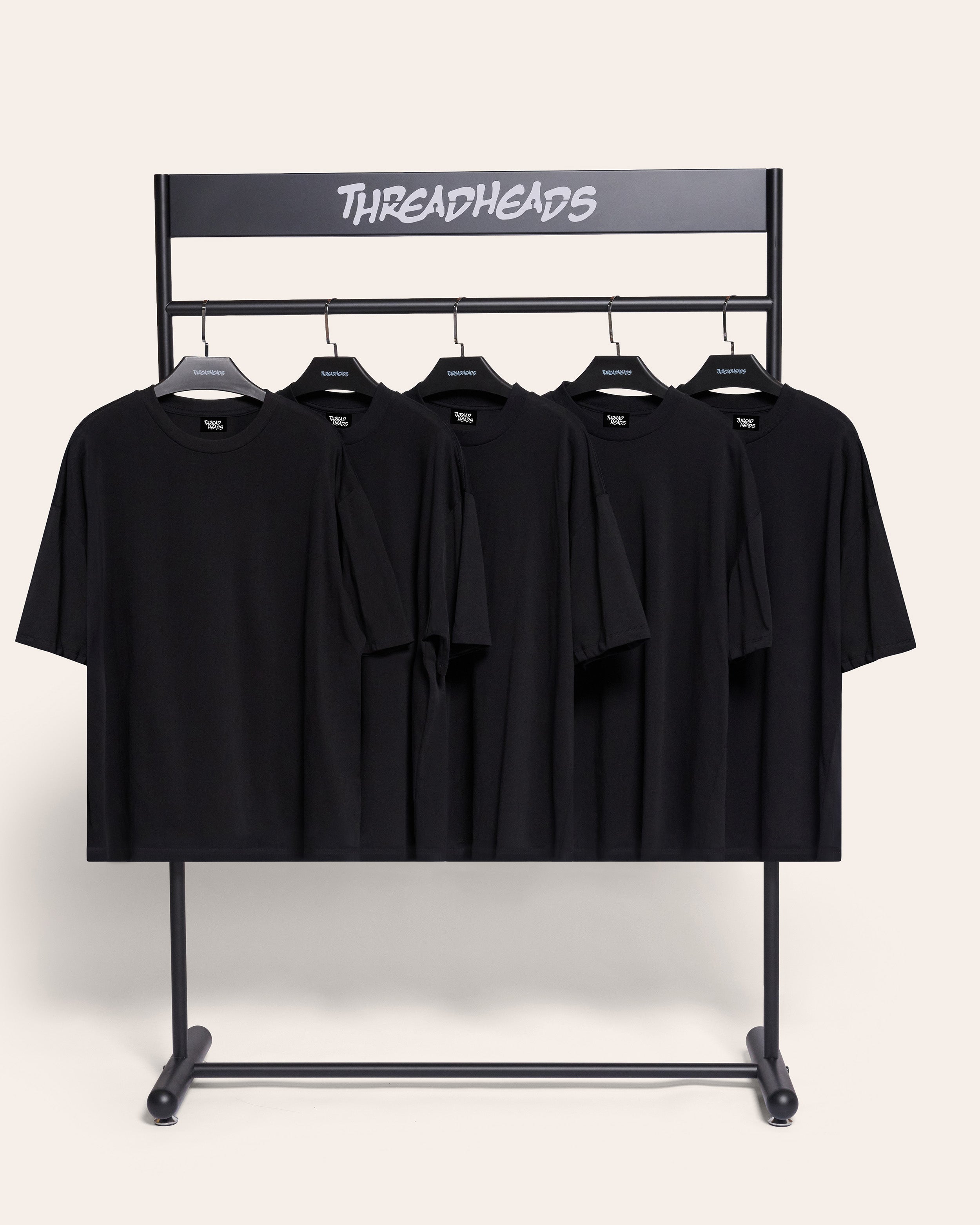 Oversized Tee 5 Pack: Black