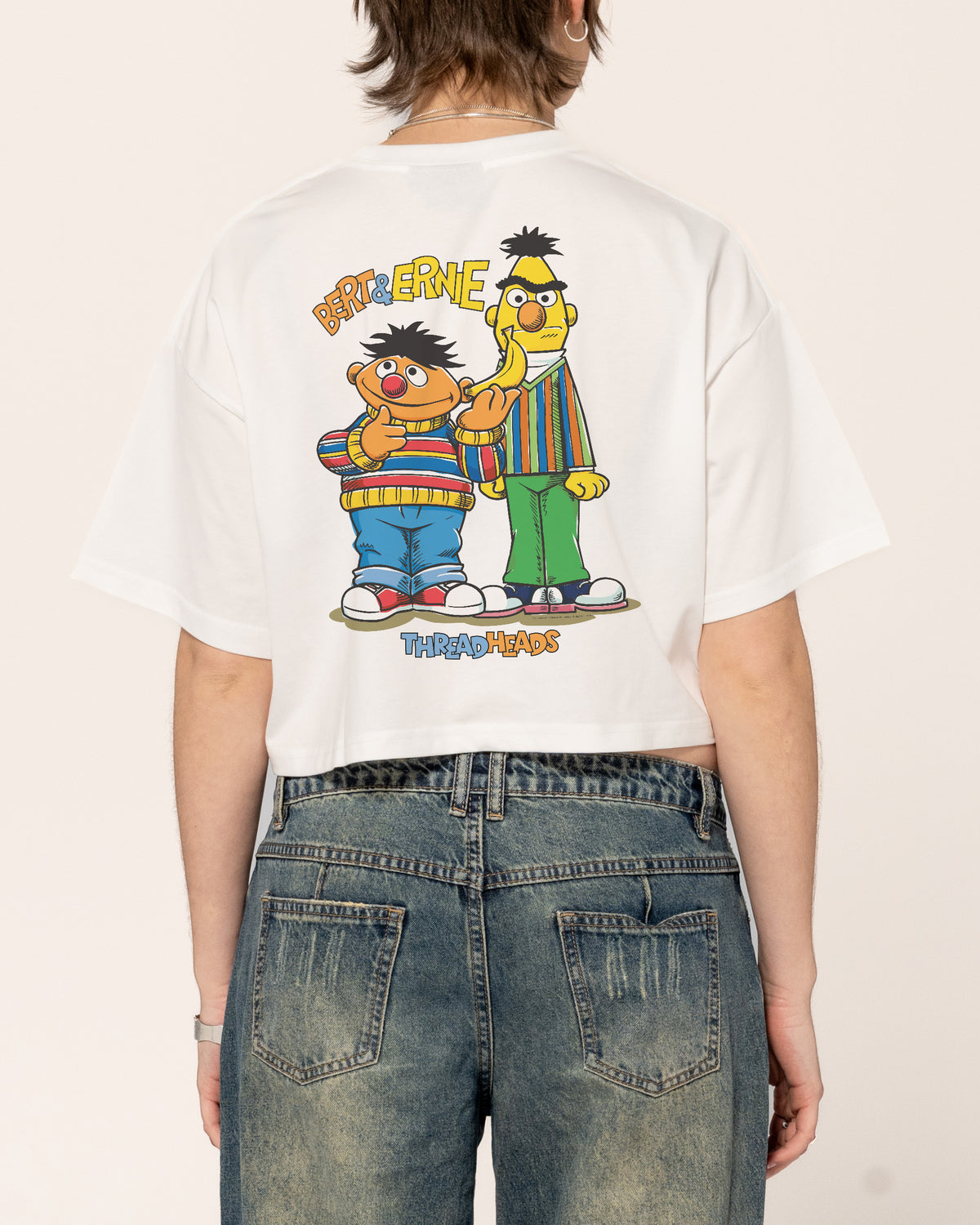 Bert And Ernie Driving Me Bananas Crop Tee