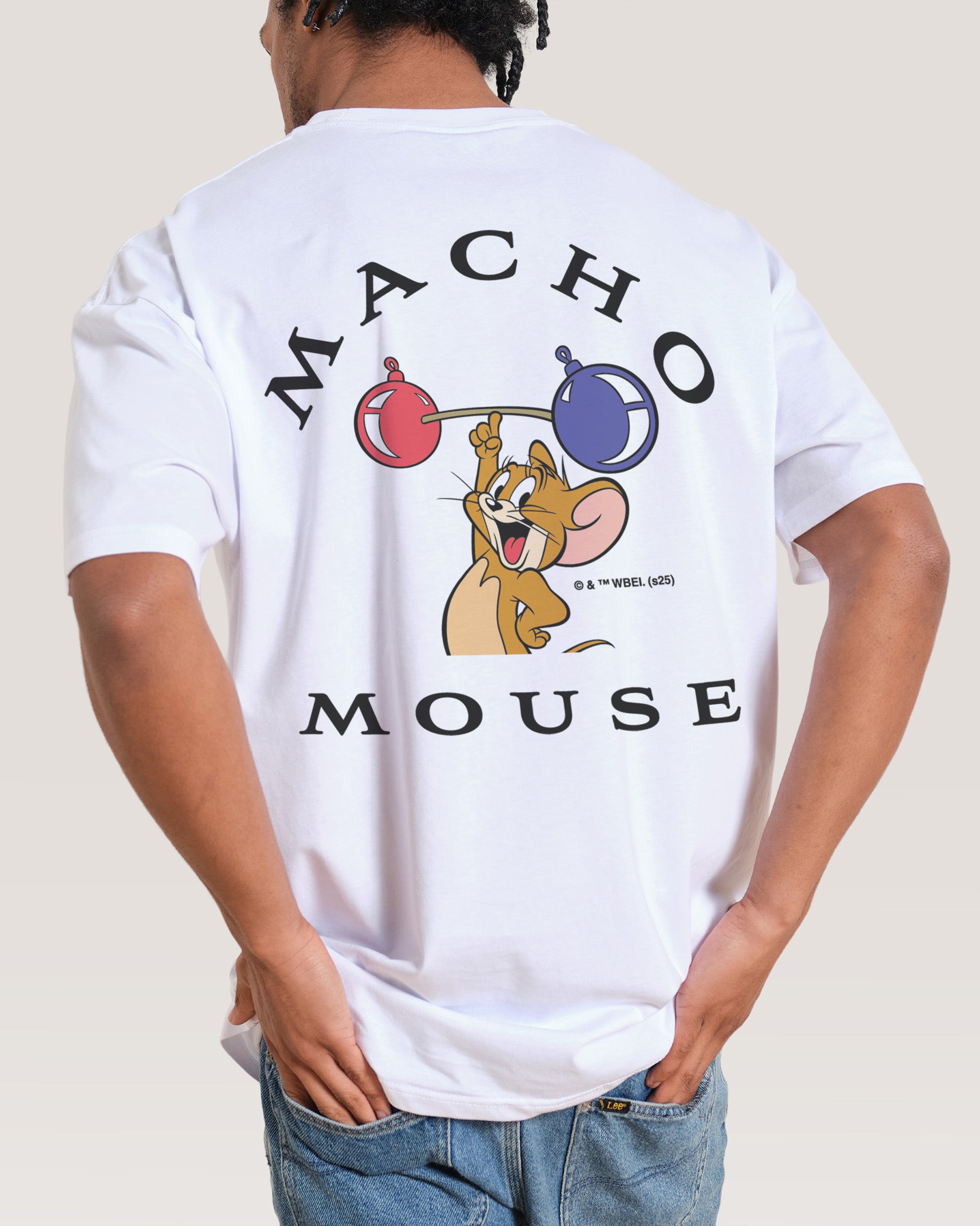 Macho Mouse White T-Shirt
