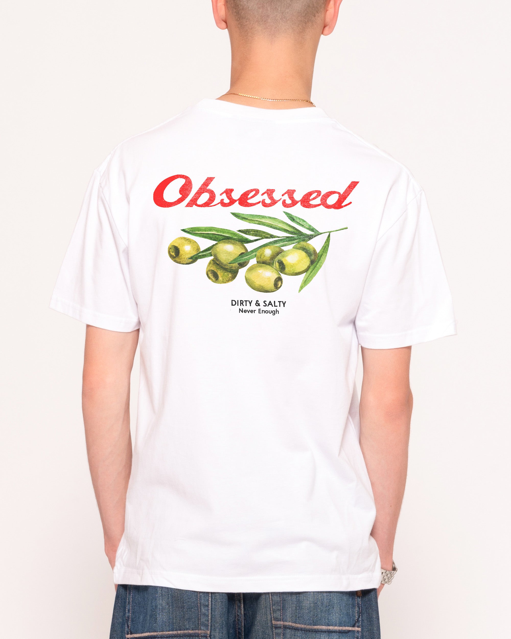 Obsessed Olives White T-Shirt