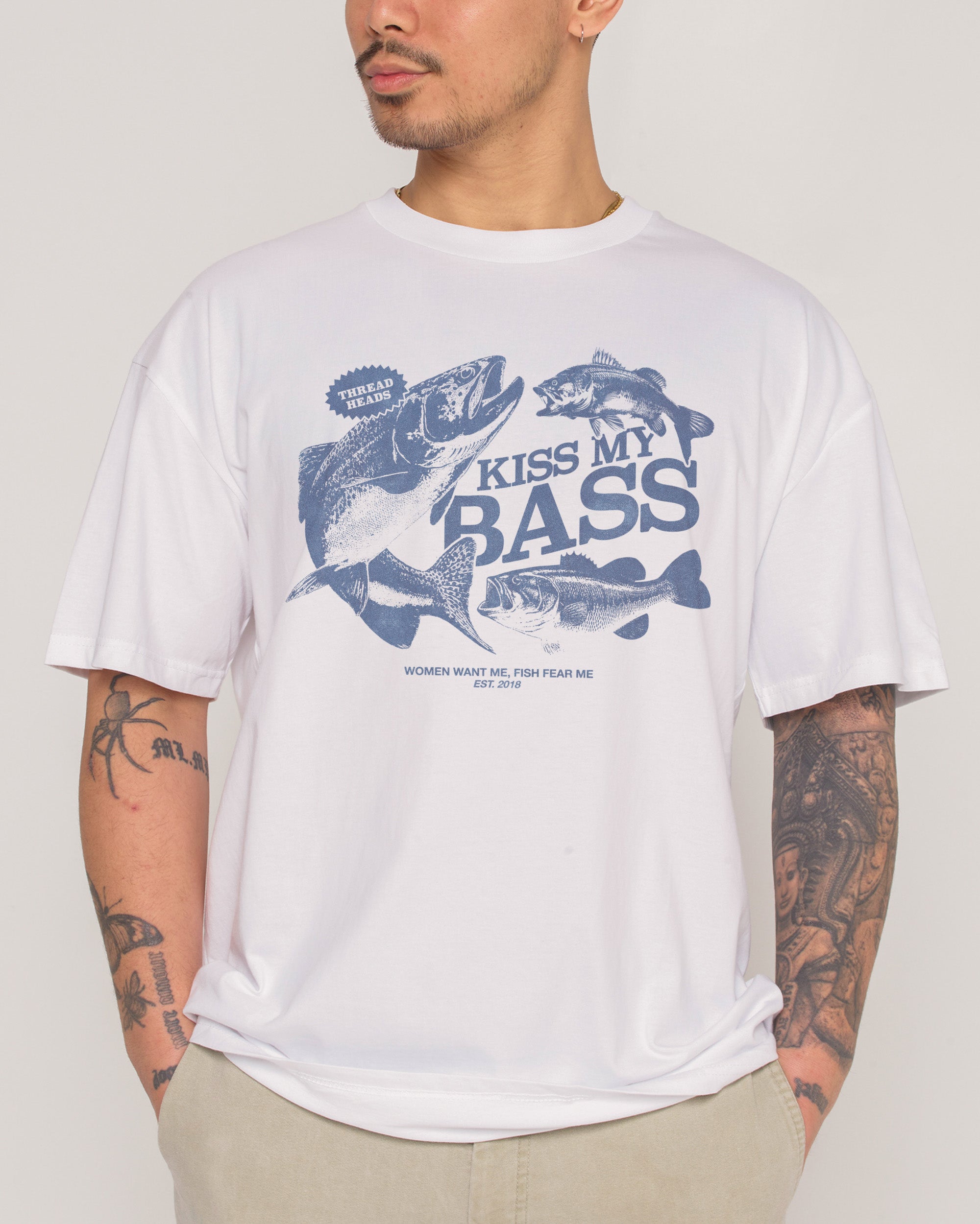 Kiss My Bass T-Shirt | Funny Graphic T-Shirt | Threadheads