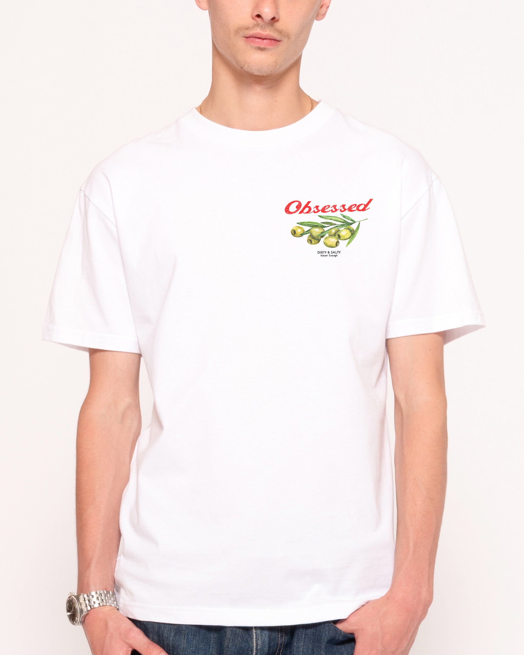 Obsessed Olives White T-Shirt