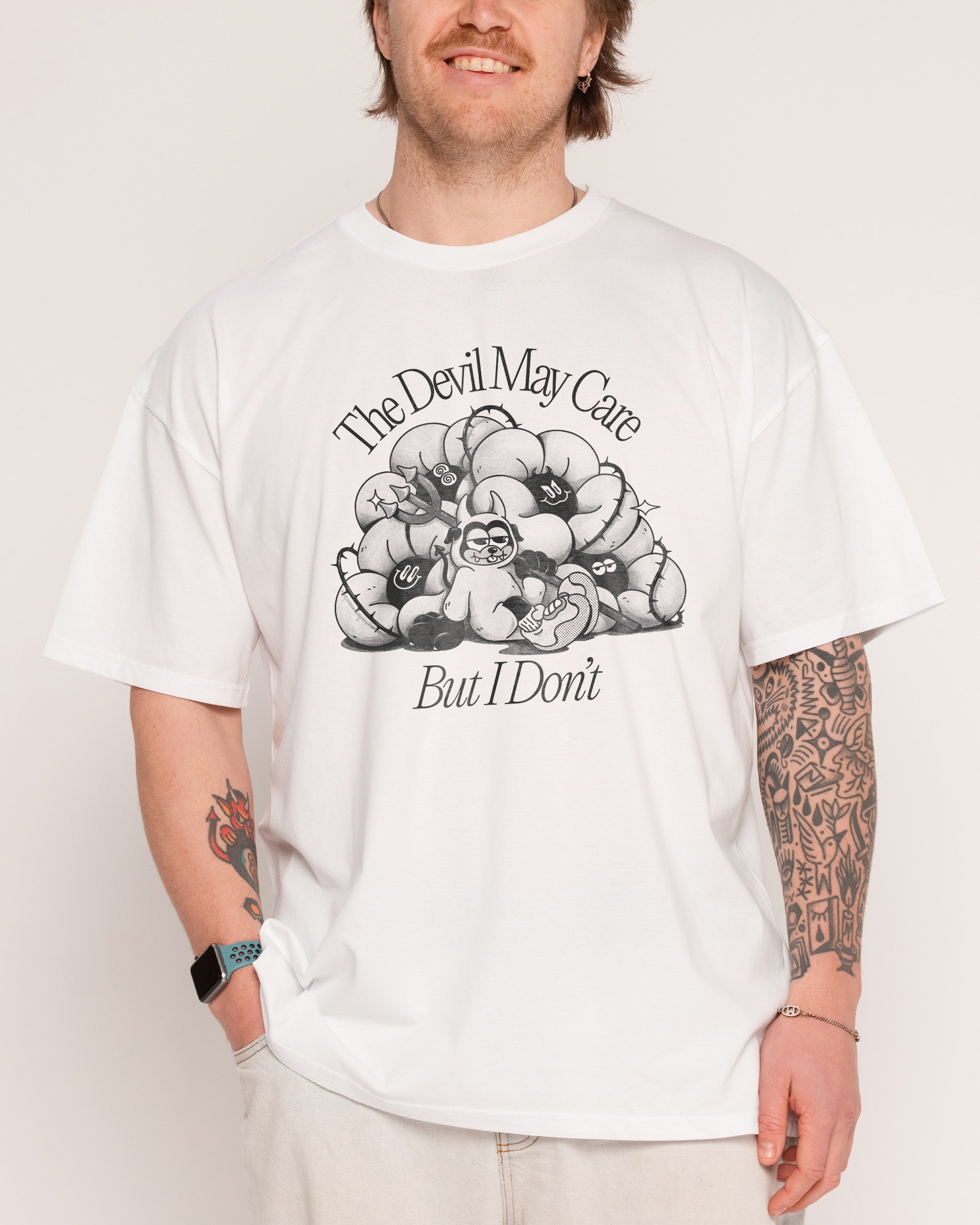 Devil May Care White T-Shirt