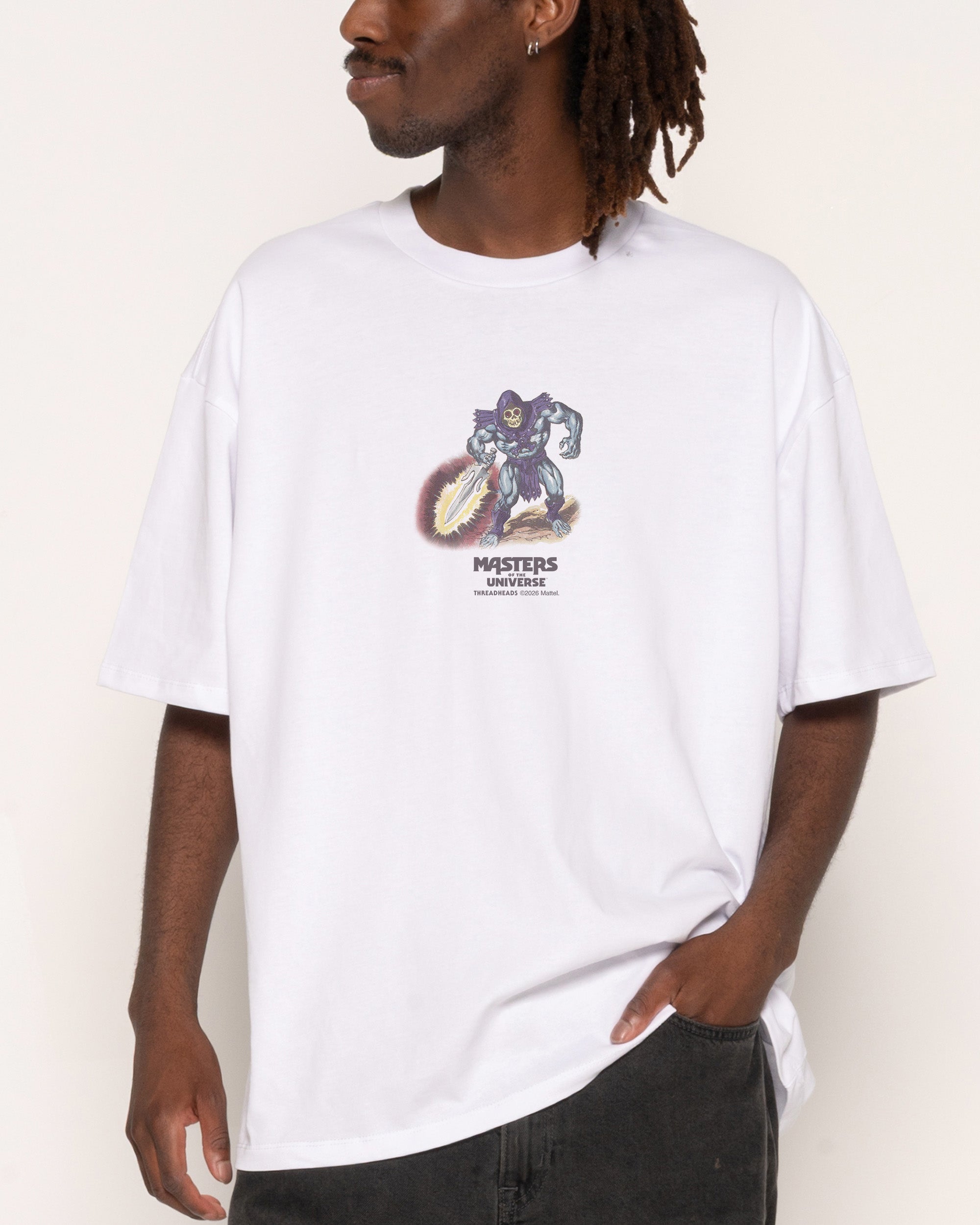 Vintage Skeletor White Oversized Tee