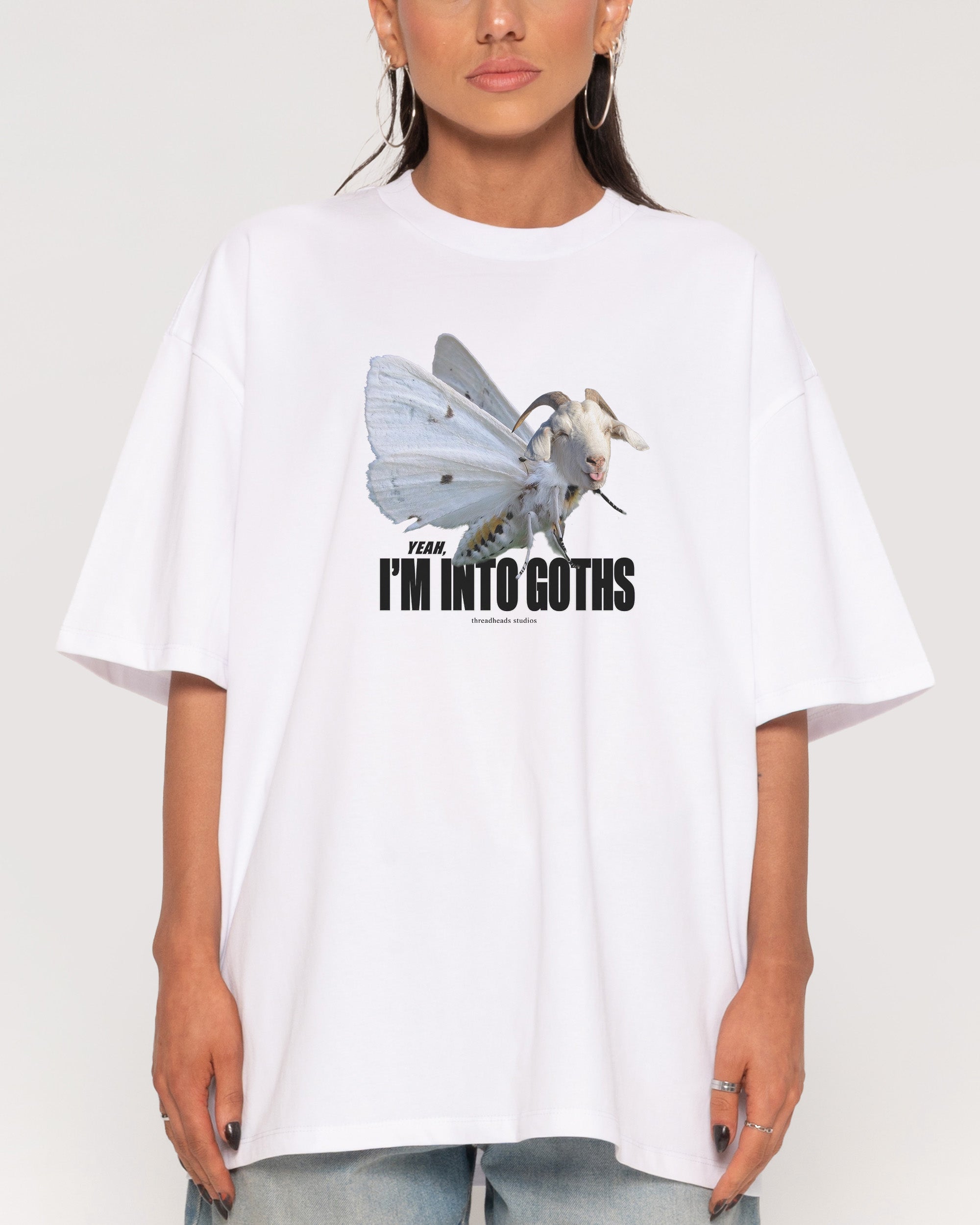 I’m Into Goths White Oversized Tee