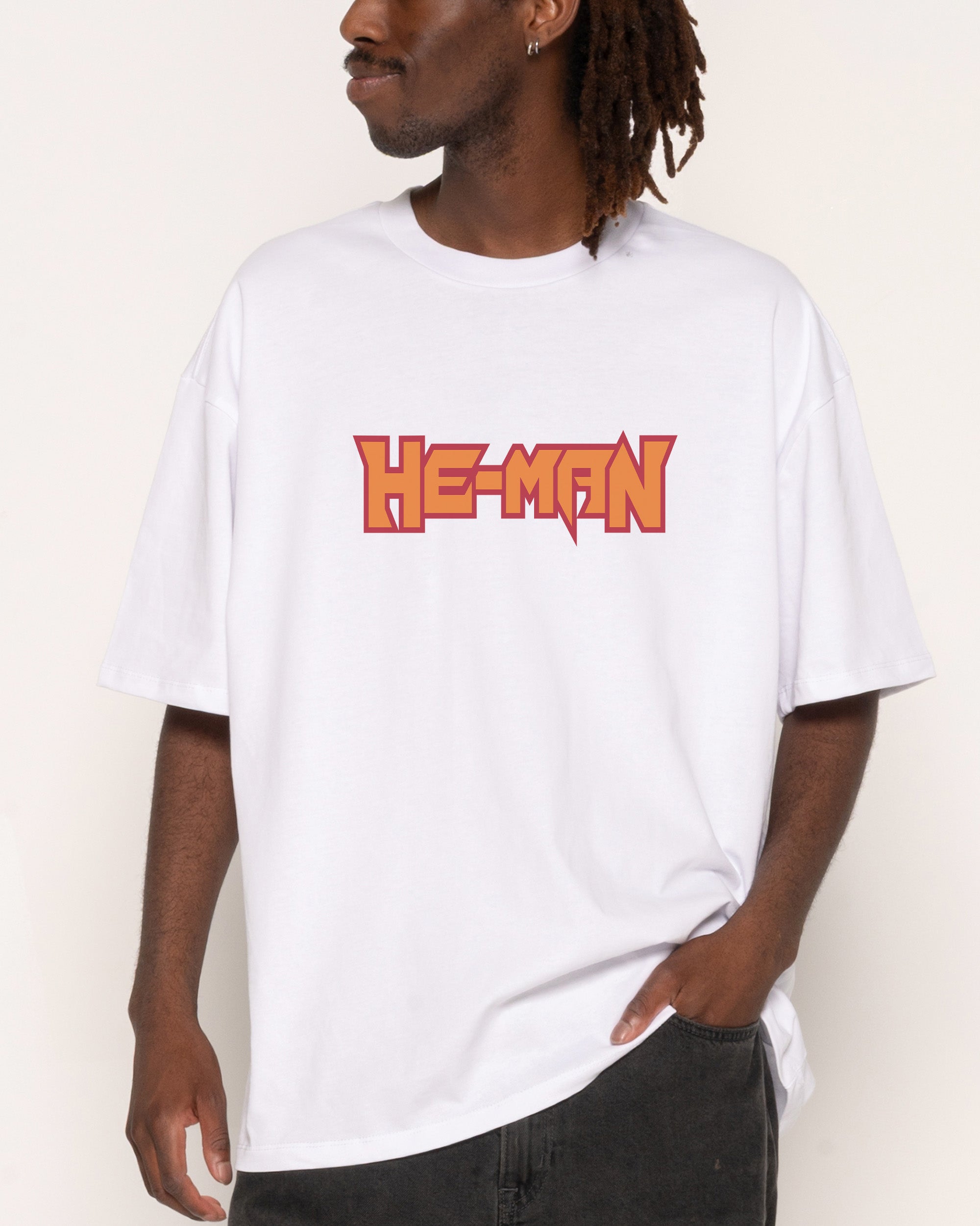 He-Man White Oversized Tee