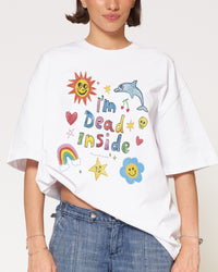 I’m Dead Inside White Oversized Tee