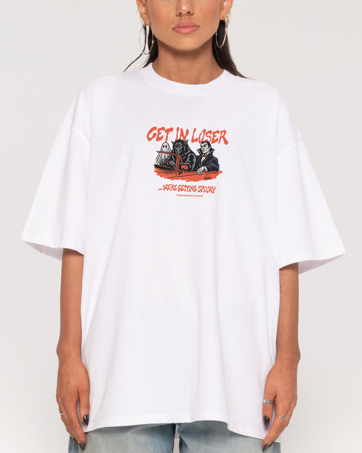 Get in Loser White Oversized Tee
