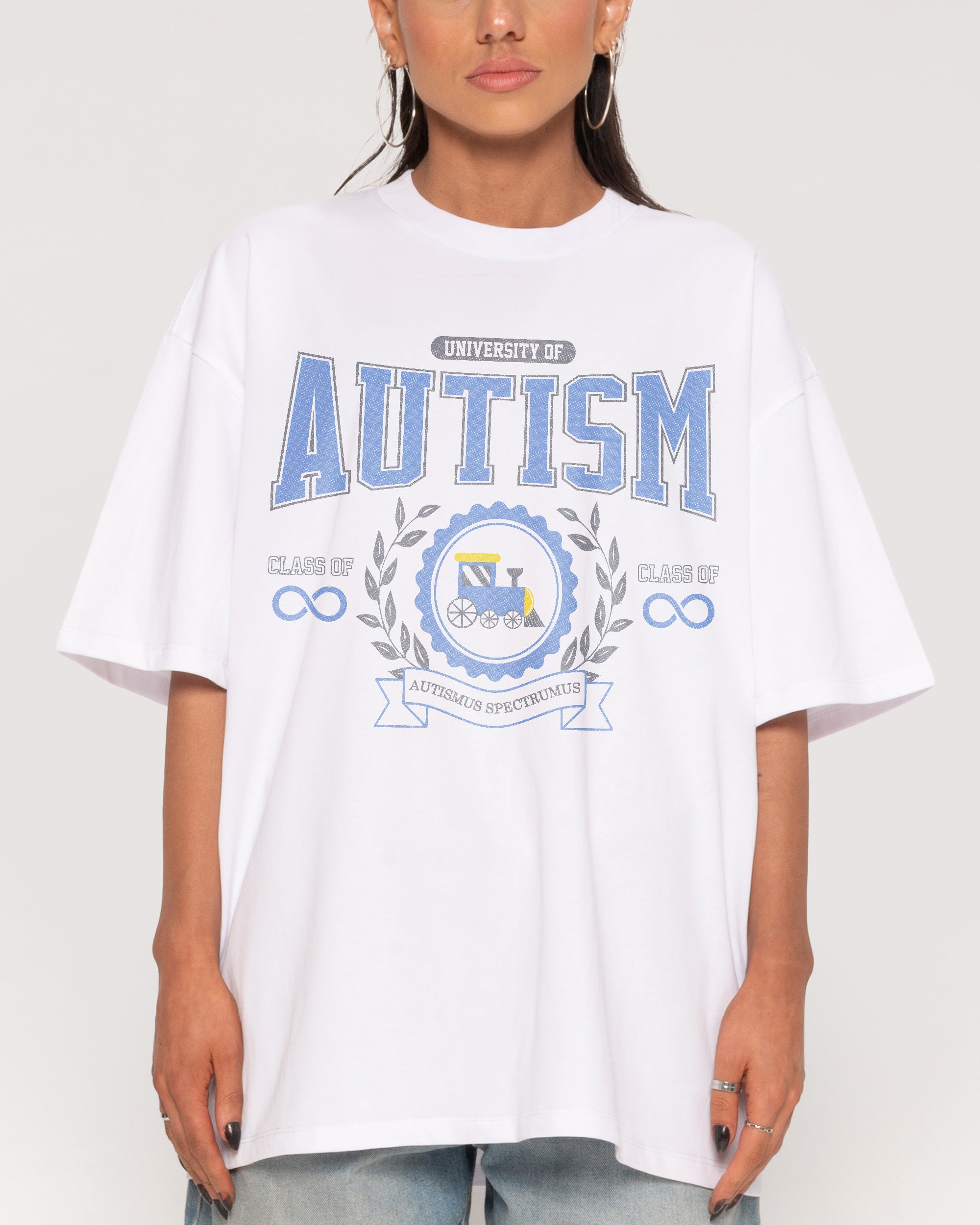 Class of Infinity White Oversized Tee