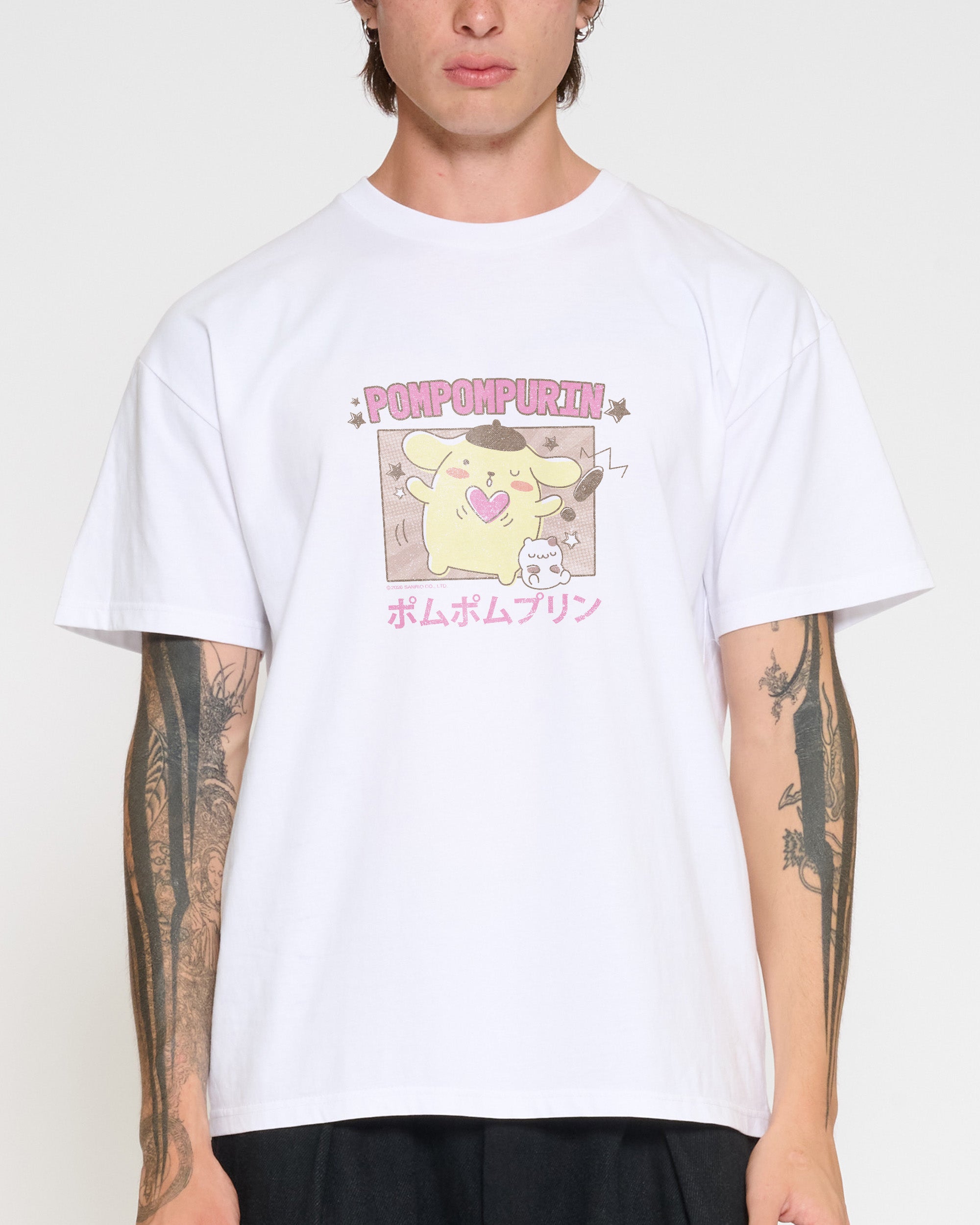 Pompompurin Kawaii T-Shirt Official Hello Kitty and Friends collab Threadheads