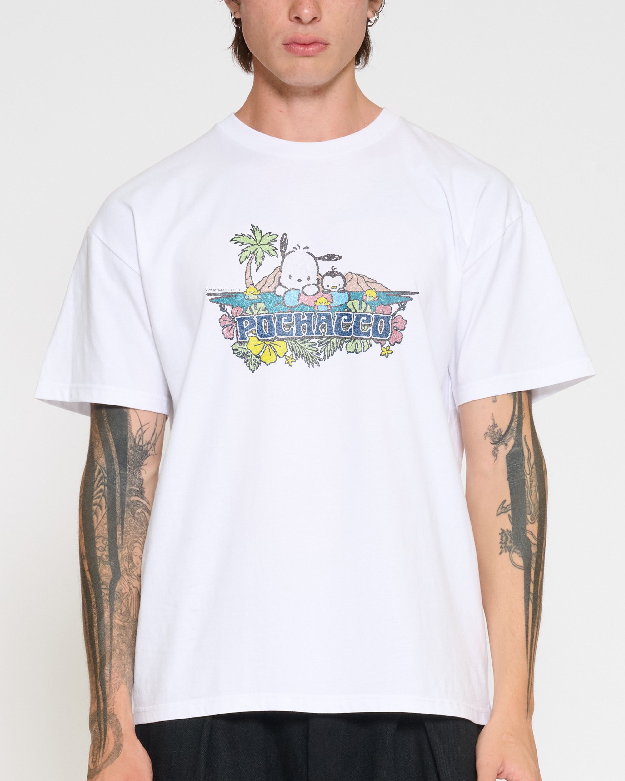 Pochacco Summer Friends T-Shirt Official Hello Kitty and Friends collab Threadheads