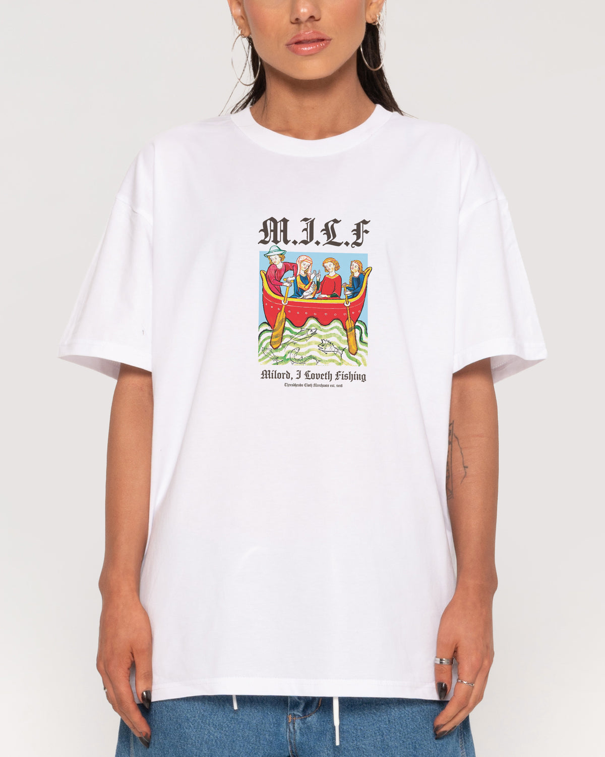 Milord, I Love Fishing White T-Shirt