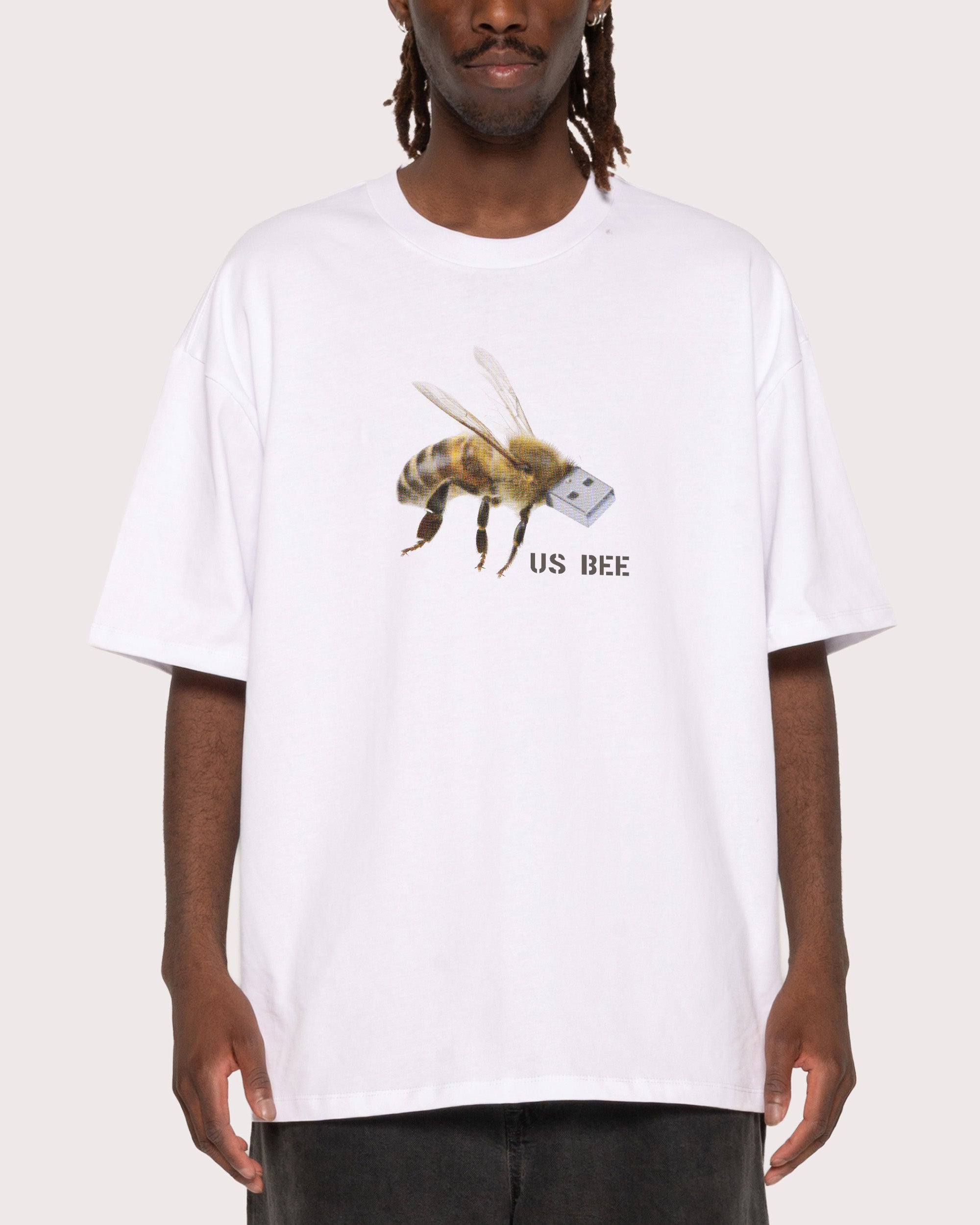 US BEE White T-Shirt